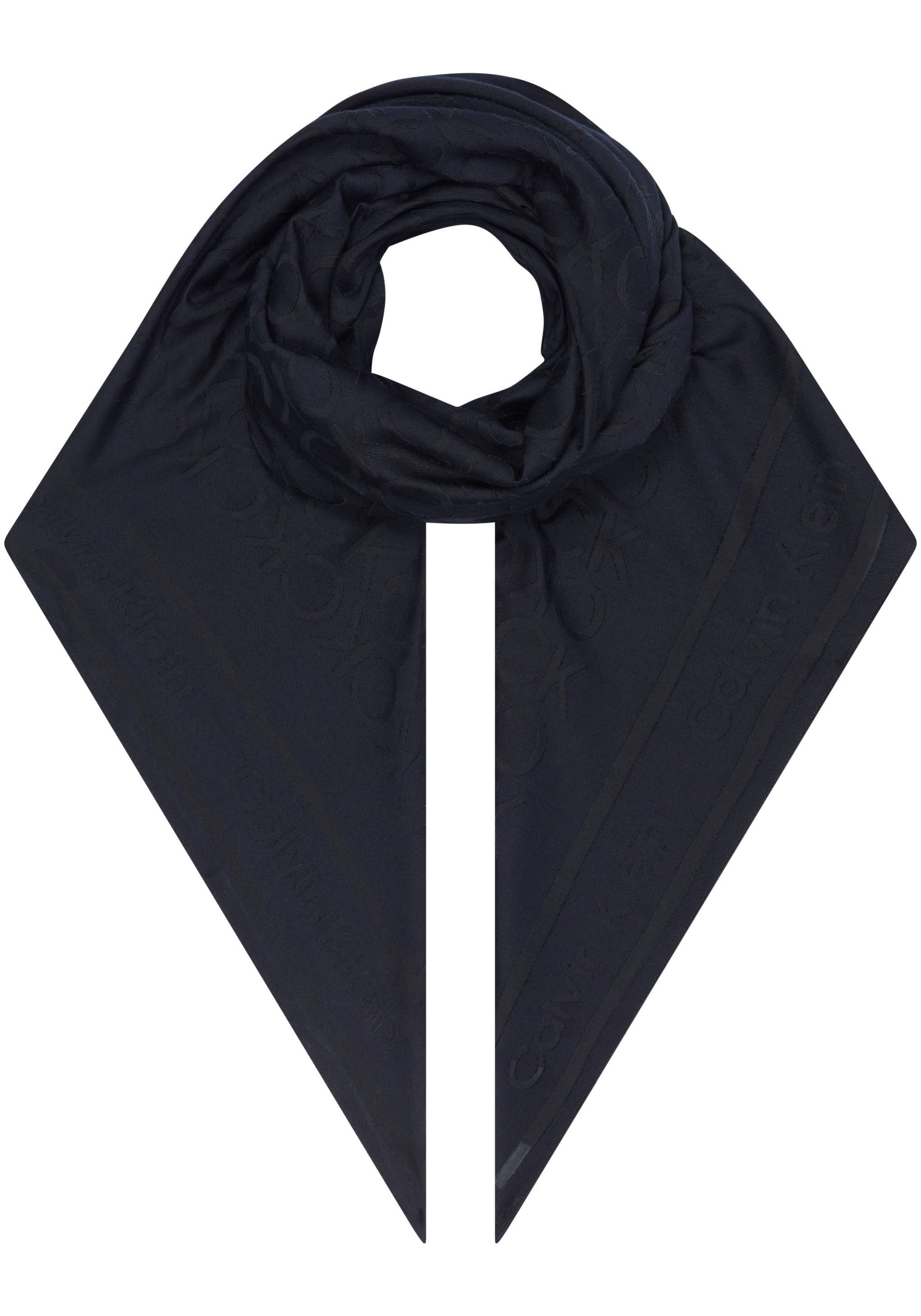Calvin Klein Schal »BURNOUT MONOGRAM SCARF« CK-Muster, Quadratisches Format