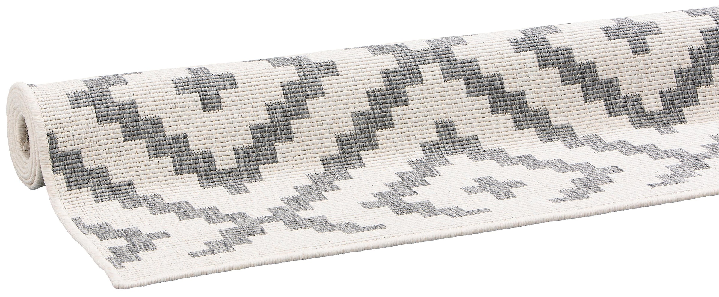 my home Teppich »Ronda Wendeteppich«, rechteckig, Sisal-Optik, Flachgewebe, In- und Outdoor, geometrisches Boho Design