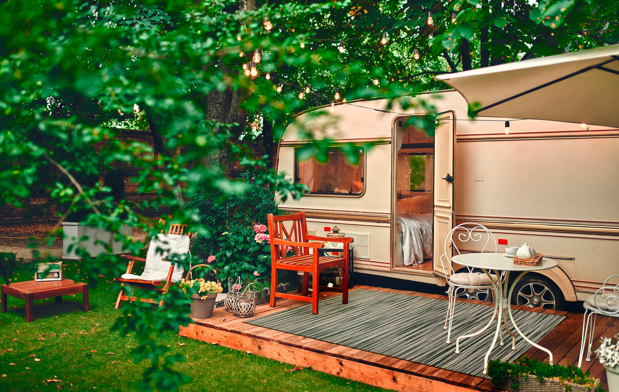 my home Teppich »Dawes, Made in Ukraine«, rechteckig, 5 mm Höhe, Flachgewebe, gestreift, In- und Outdoor geeignet, Wohnzimmer