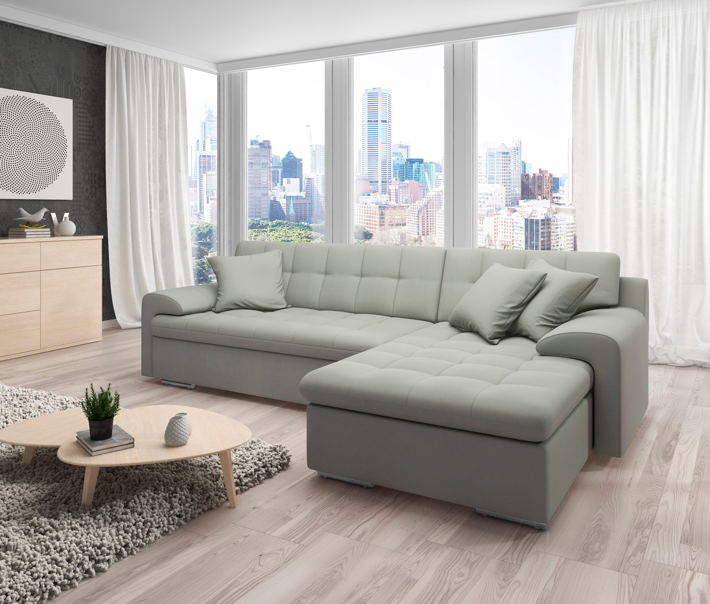 TRENDMANUFAKTUR Ecksofa »Rave II, L-Form«, wahlweise mit Bettfunktion