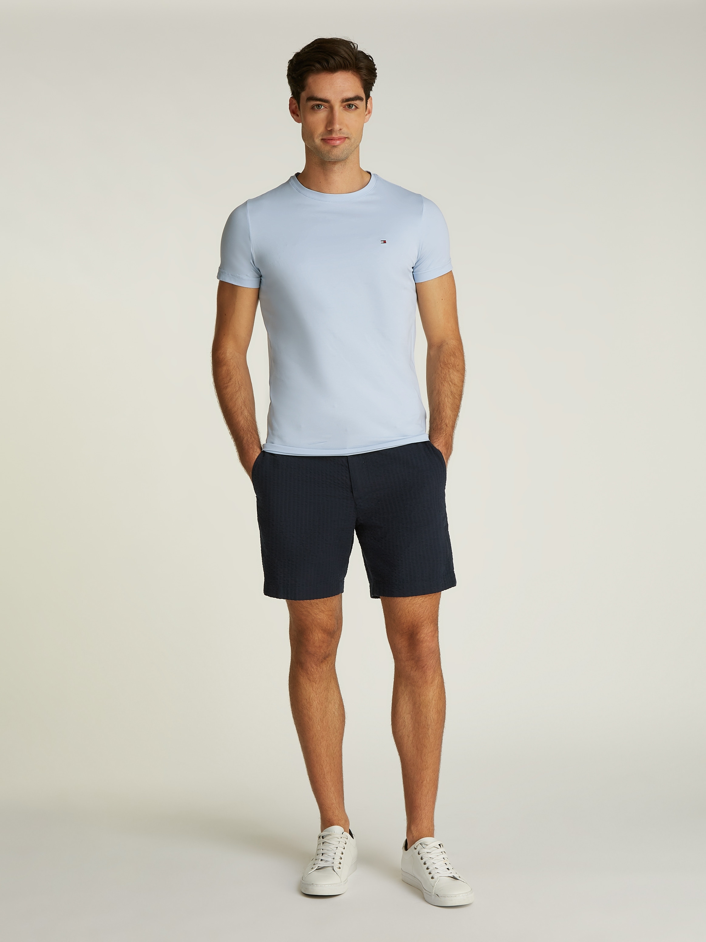 Tommy Hilfiger T-Shirt »STRETCH SLIM FIT TEE«, mit Rundhalsausschnitt