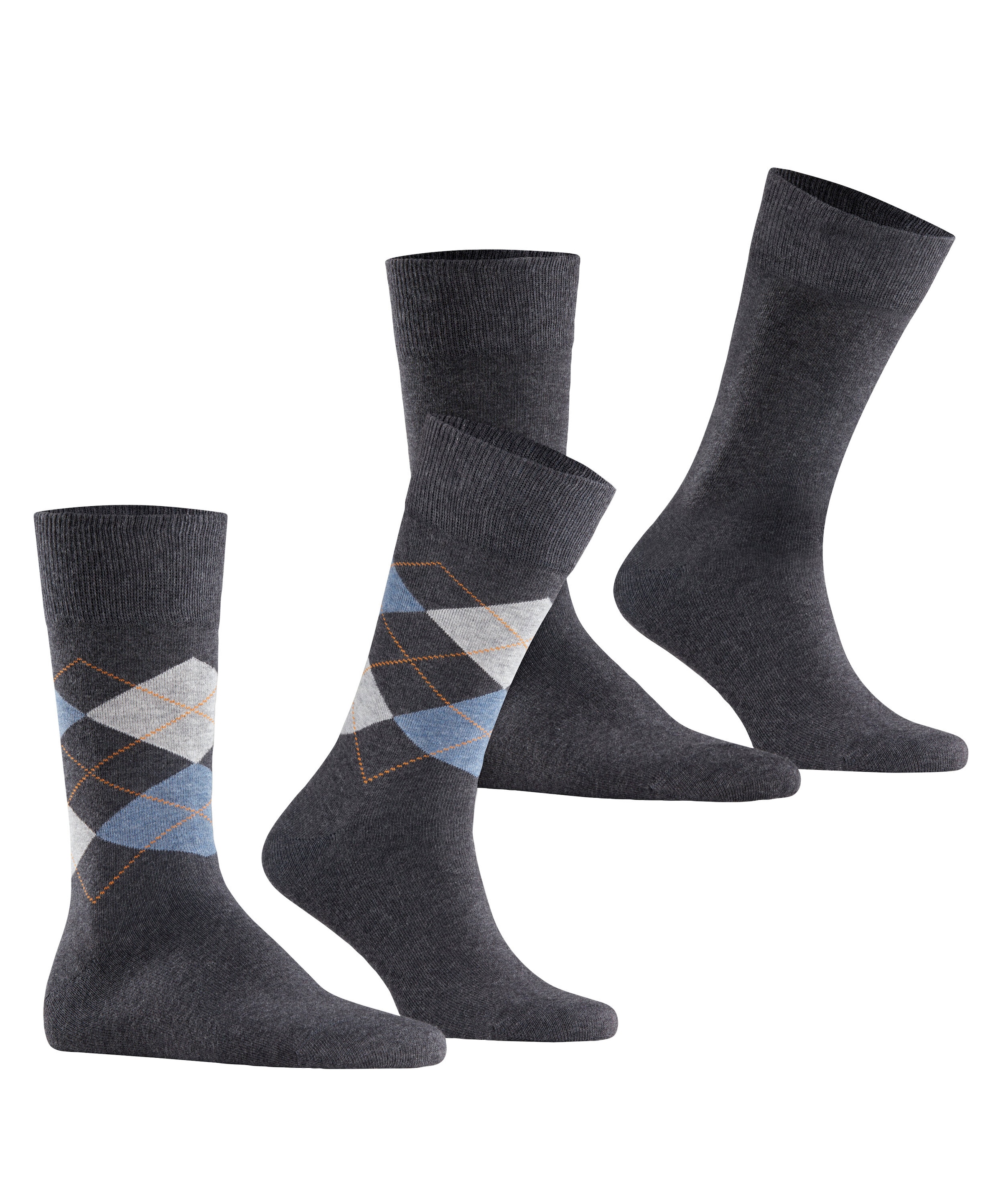 Burlington Socken »Everyday Argyle Mix«, (2 Paar), meliert, klassisches Design, passend von Gr. 40-46