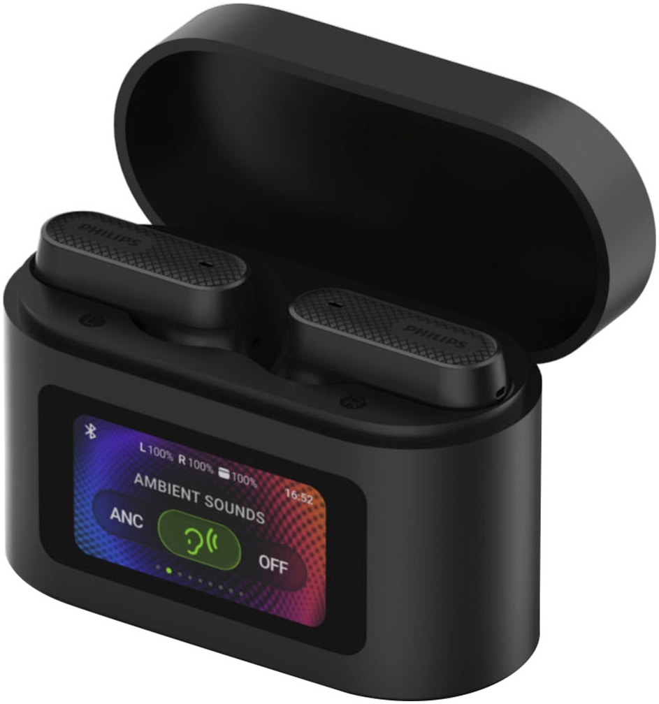 Philips wireless In-Ear-Kopfhörer "TAT6000BK" Bluetooth Multi-Point-Verbindung Noise-Cancelling Rauschunterdrückung Sprachsteuerung kompatibel mit Siri