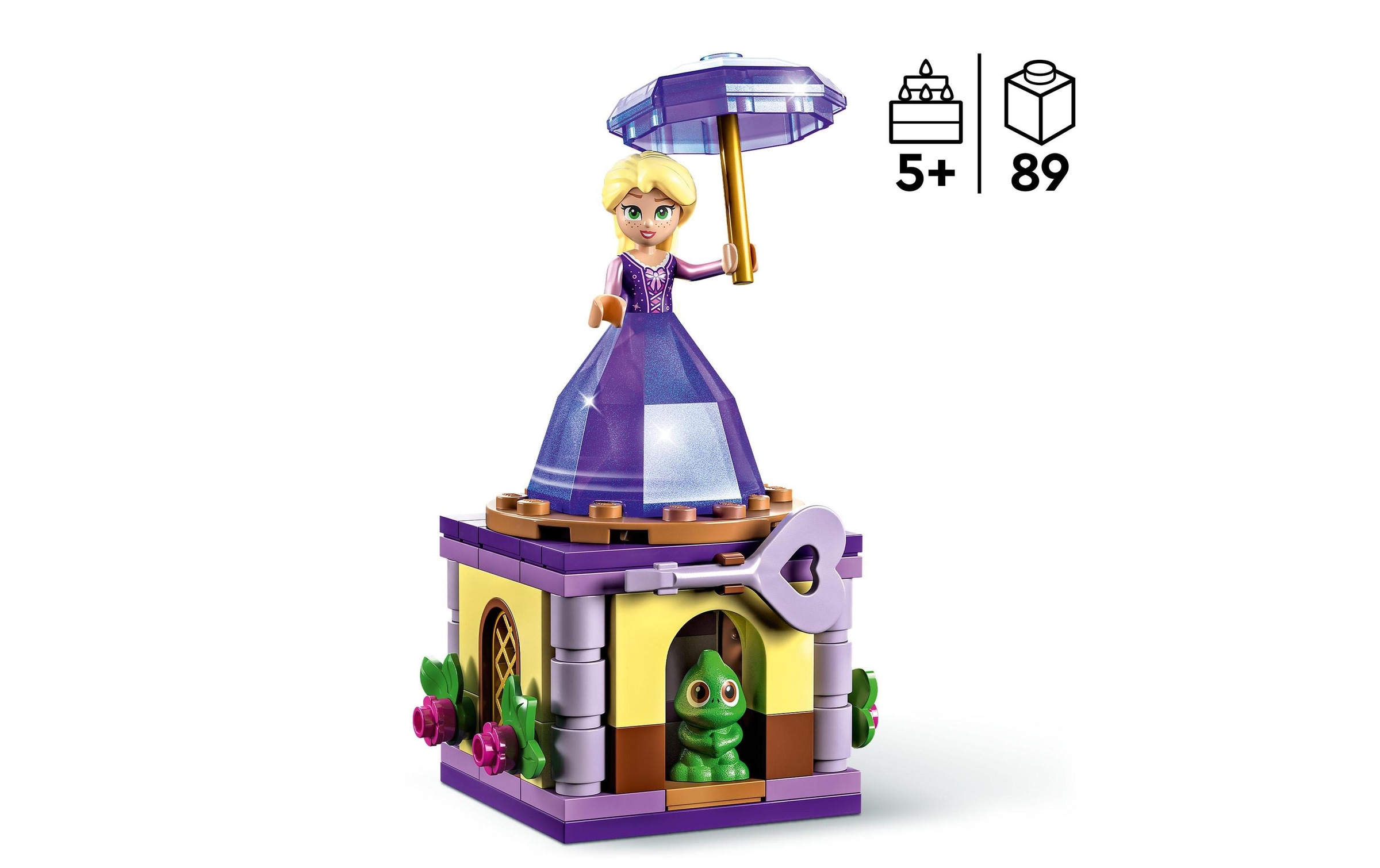LEGO® Konstruktionsspielsteine »Rapunzel-Spieluhr«, (89 St.)