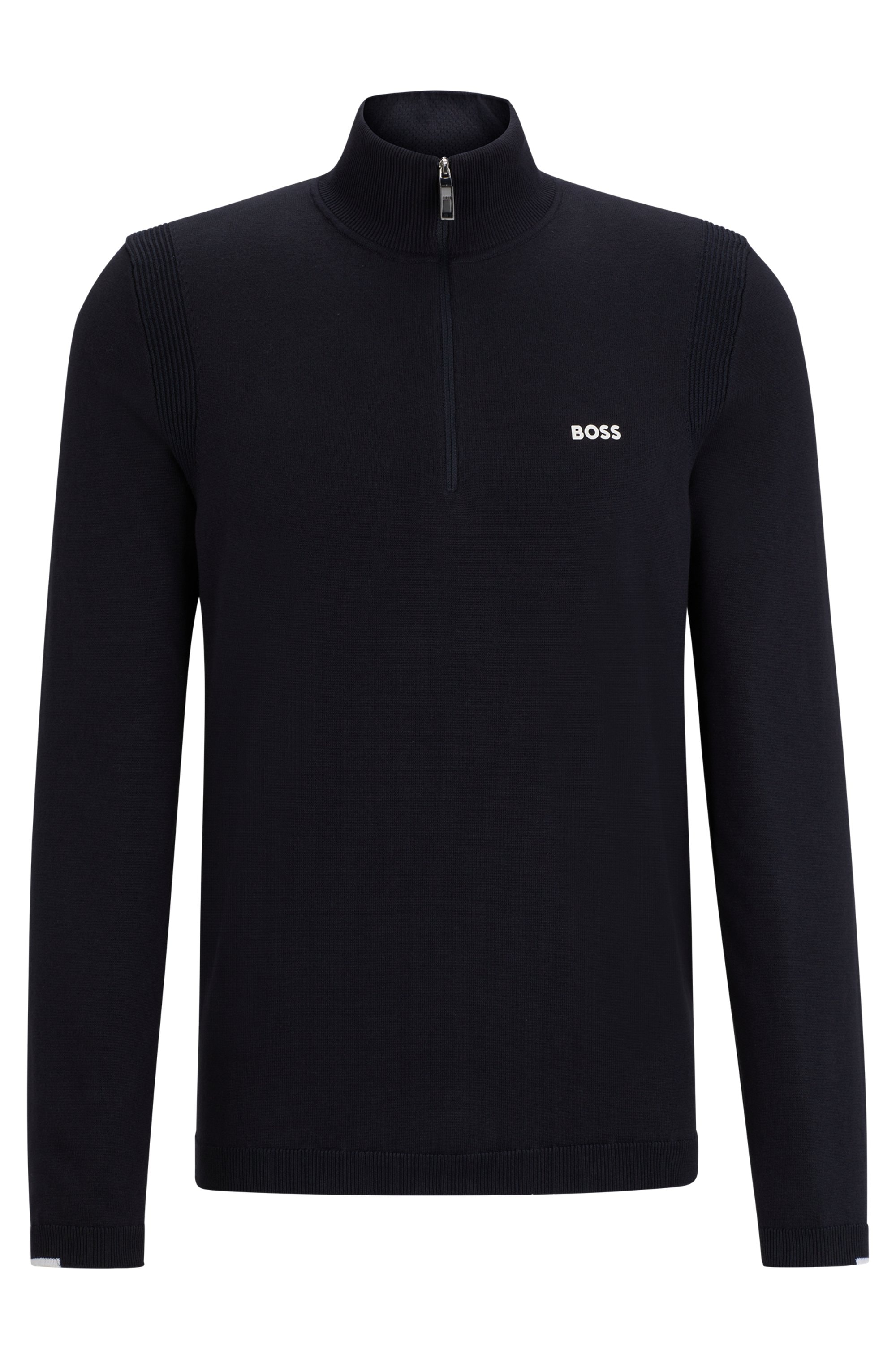 BOSS GREEN Strickpullover »Ever-X QZ«, mit Reissverschluss