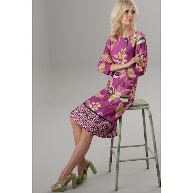 Aniston SELECTED Jerseykleid, mit aufgedruckter Bordüre im Retro-Muster  online kaufen | Jelmoli-Versand