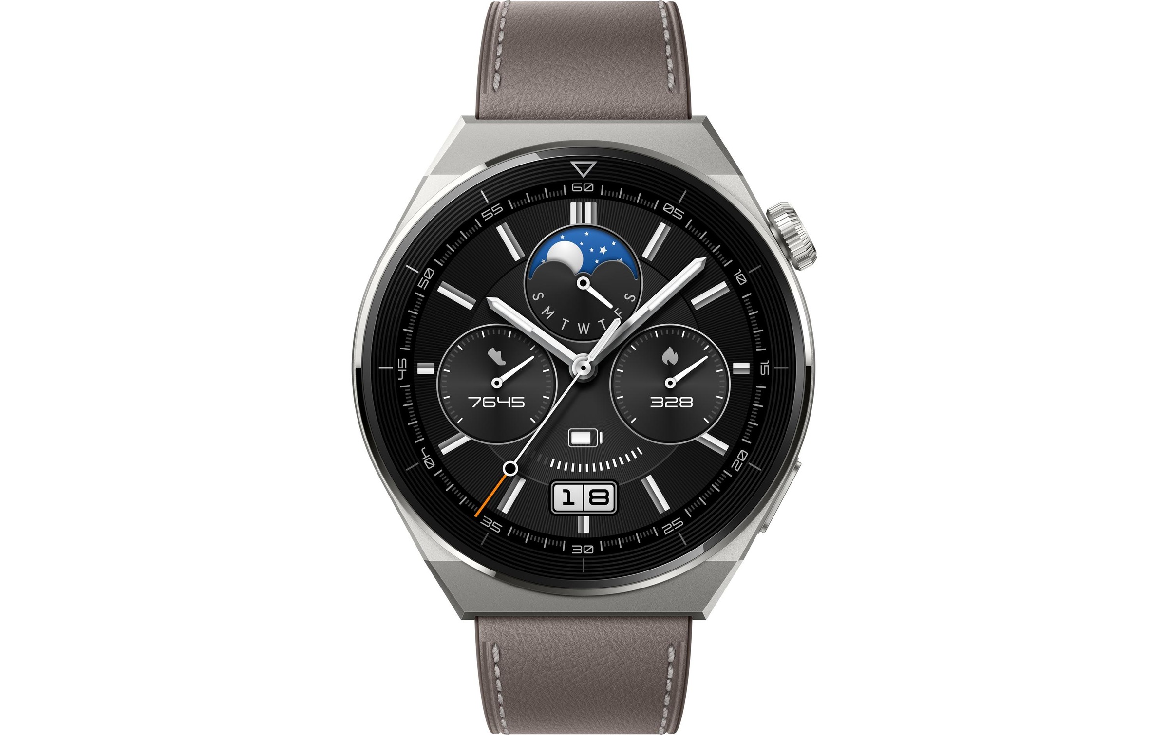 Huawei Smartwatch »GT3 Pro 46 mm Leather«, (3,61 cm / 1,43 Zoll), Harmony OS,)