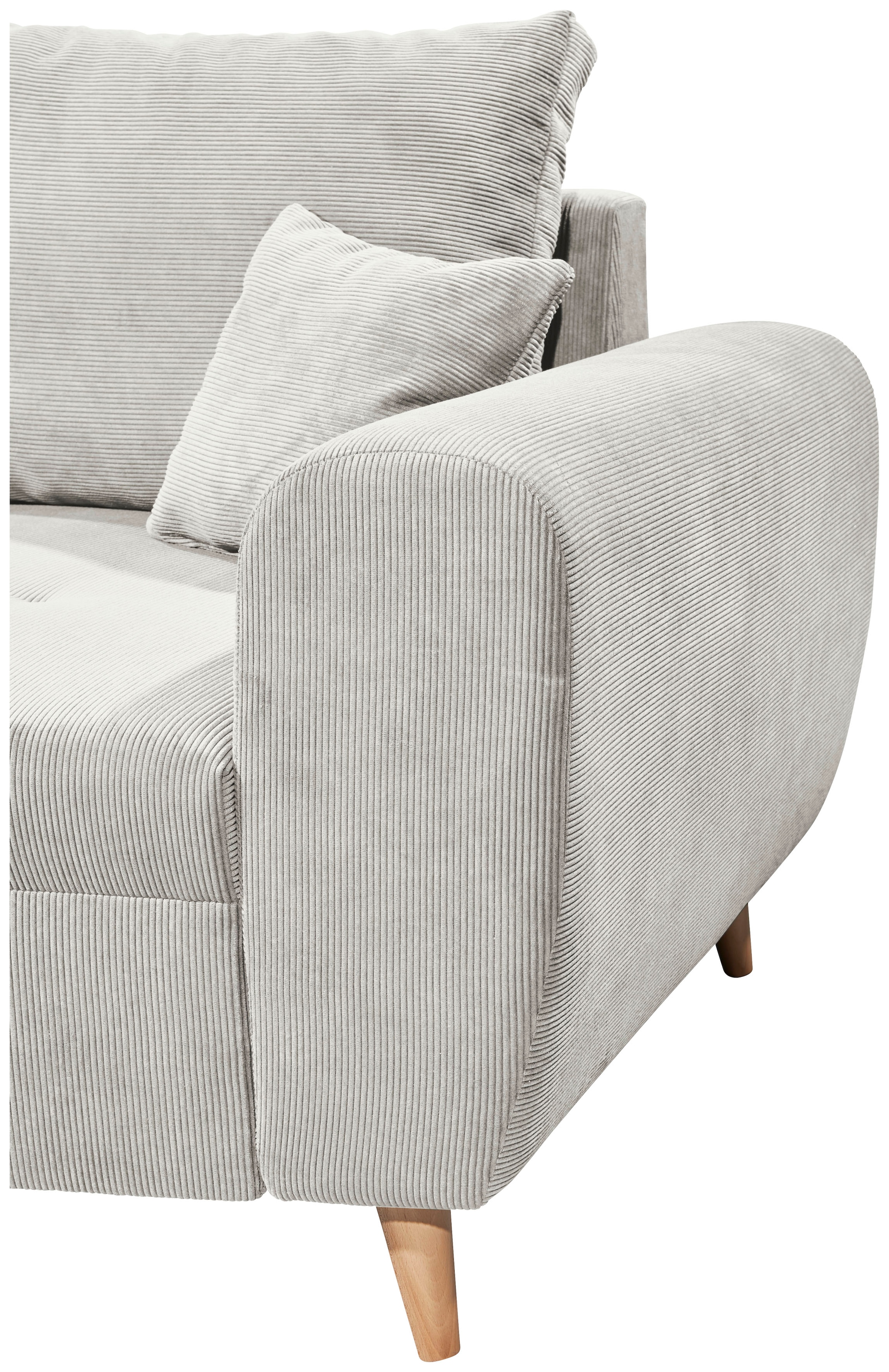 ED EXCITING DESIGN Ecksofa »Calanda L-Form«, mit Hocker & 3 Zierkissen