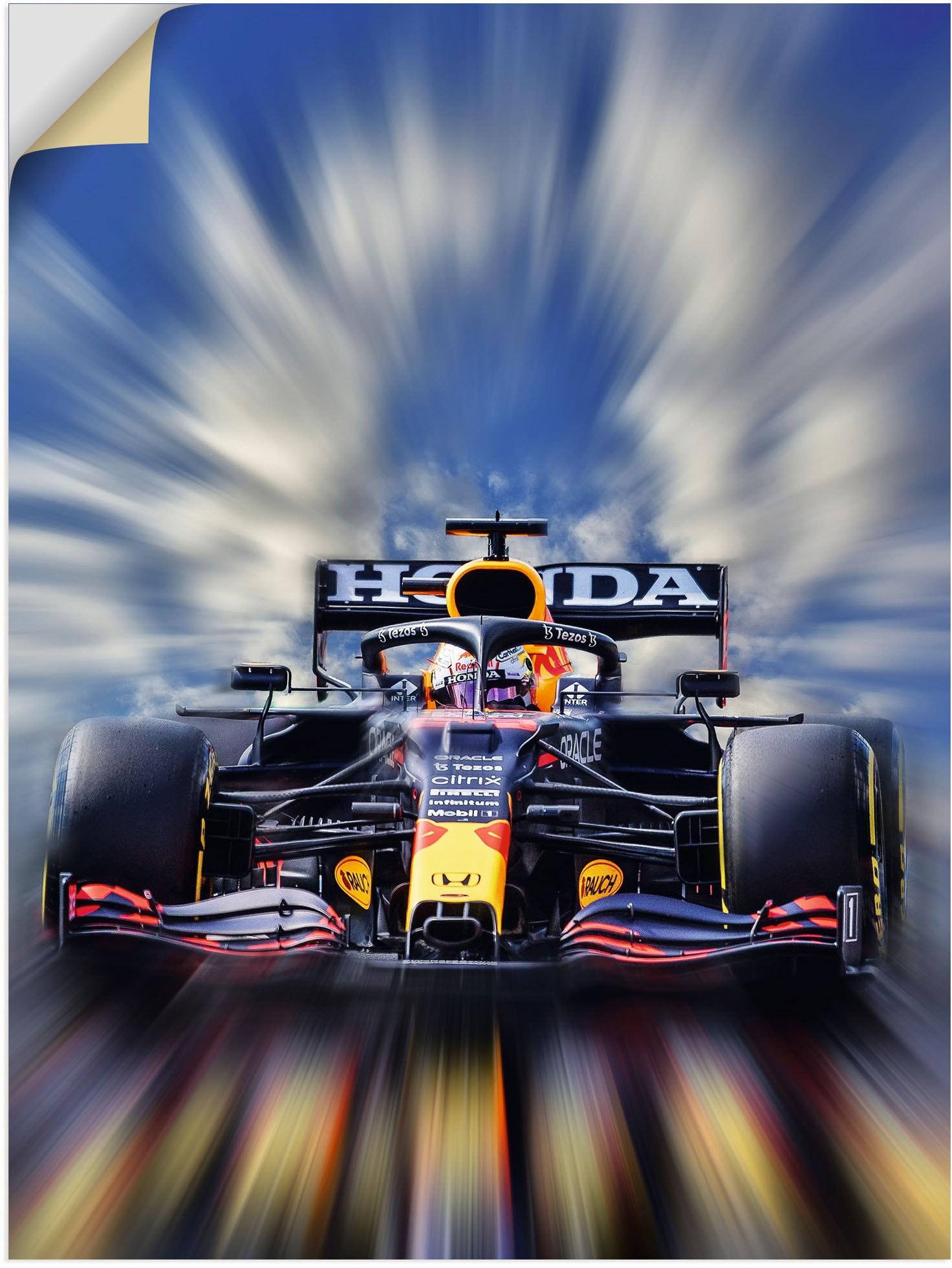 Artland Wandbild »Max Verstappen - Weltmeister der Formel1«, Auto, (1 St.), als Alubild, Outdoorbild, Leinwandbild, Poster, Wandaufkleber