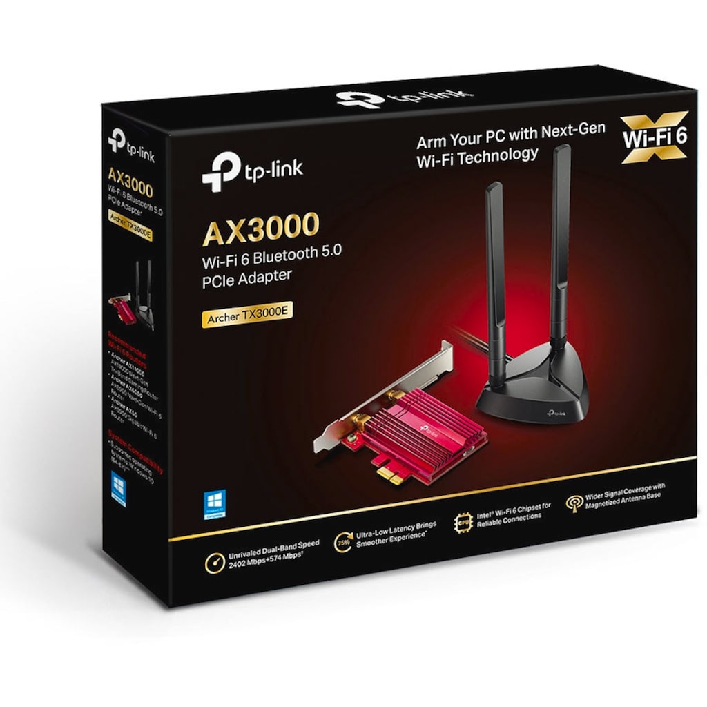 TP-Link Modulkarte »Archer TX3000E AX3000 Wi-Fi 6 BT 5.0 PCI Express«