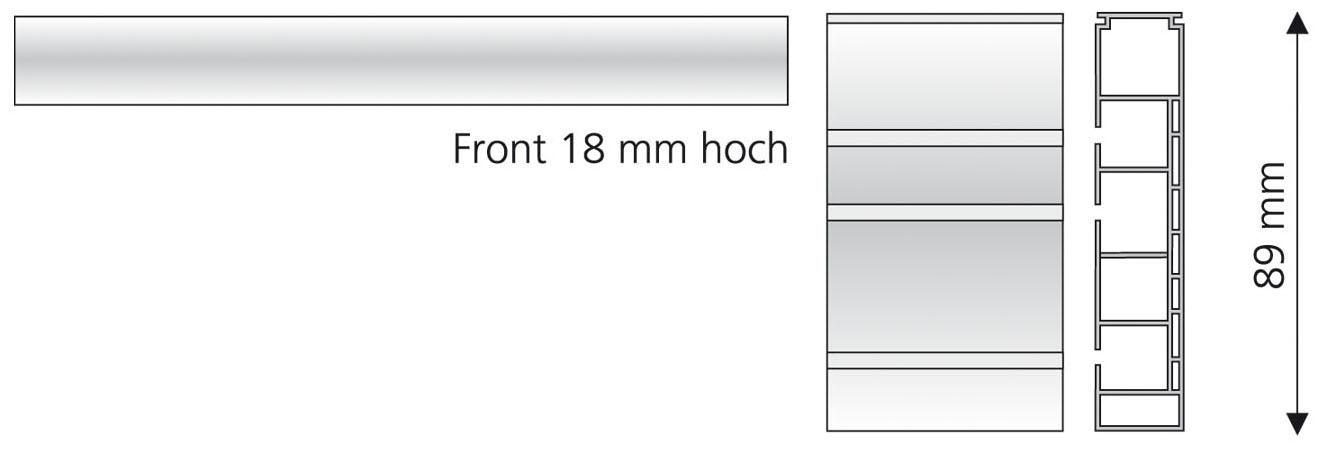 Liedeco Gardinenstange, 3 läufig-läufig, Fixmass