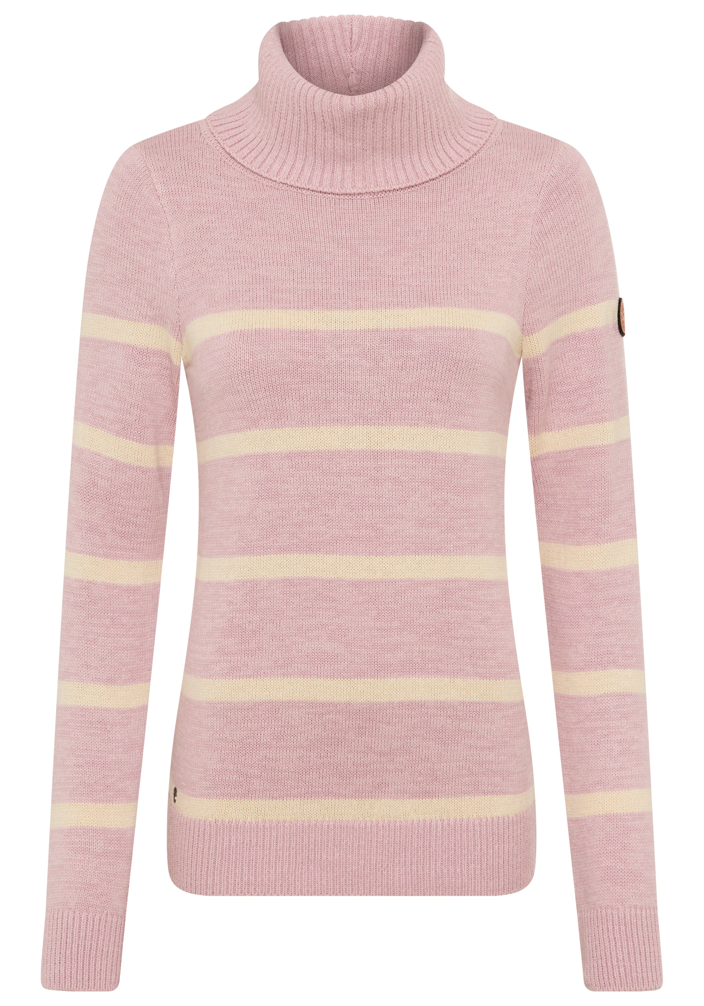 KangaROOS Rollkragenpullover, in lässiger Form mit Kontraststreifen