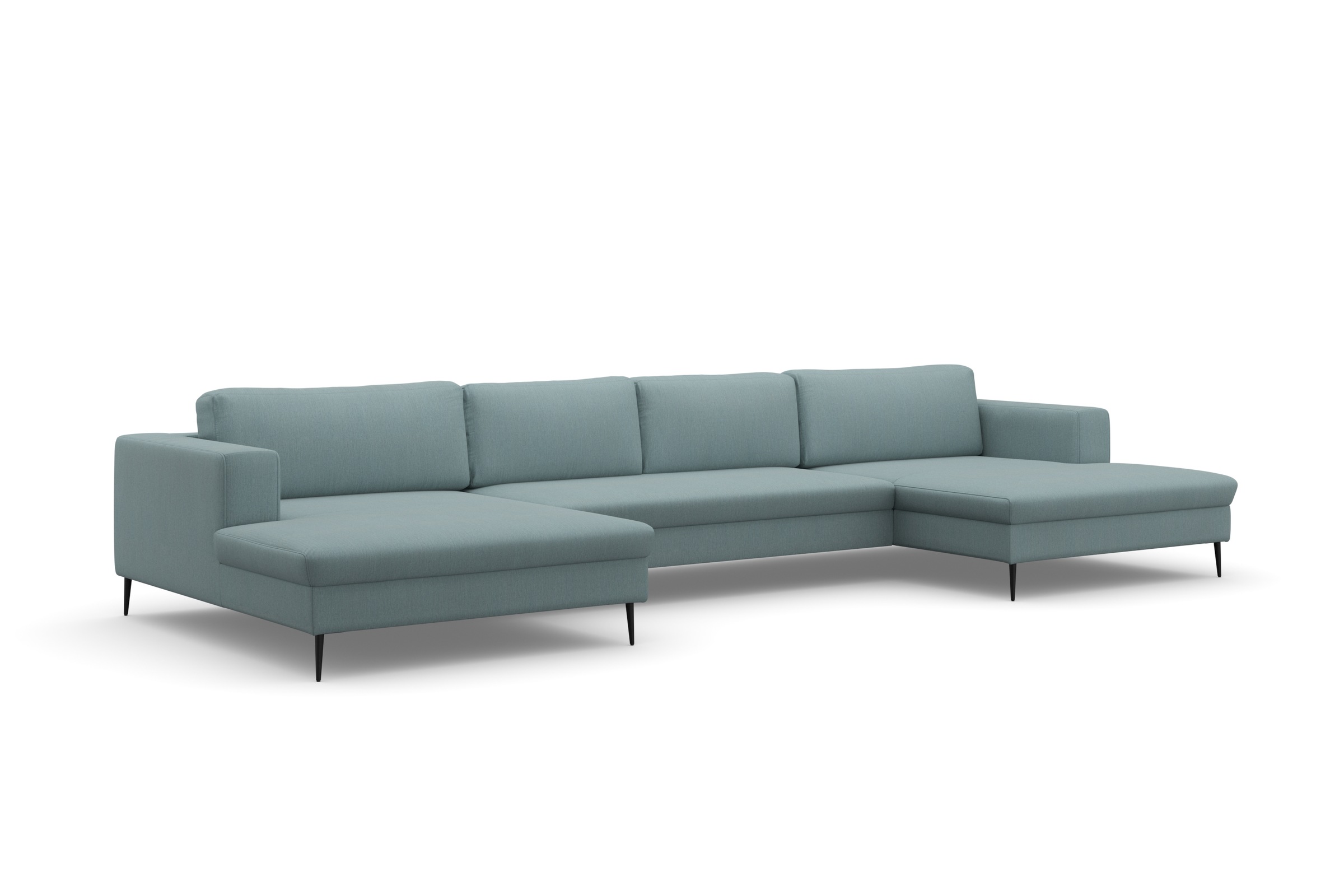 DOMO collection Wohnlandschaft »Modica U-Form«, XXL, in moderner Optik mit, 2 grosszügigen Recamieren, auch in Cord