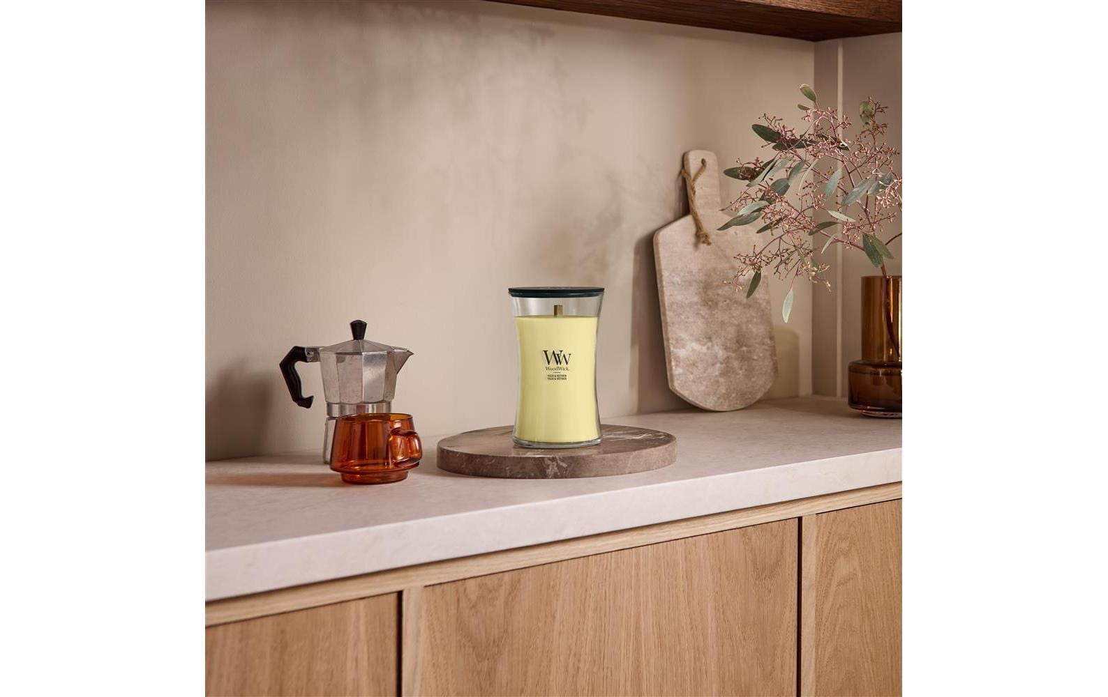 Woodwick Duftkerze "Yuzu & Vetiver Medium Jar"