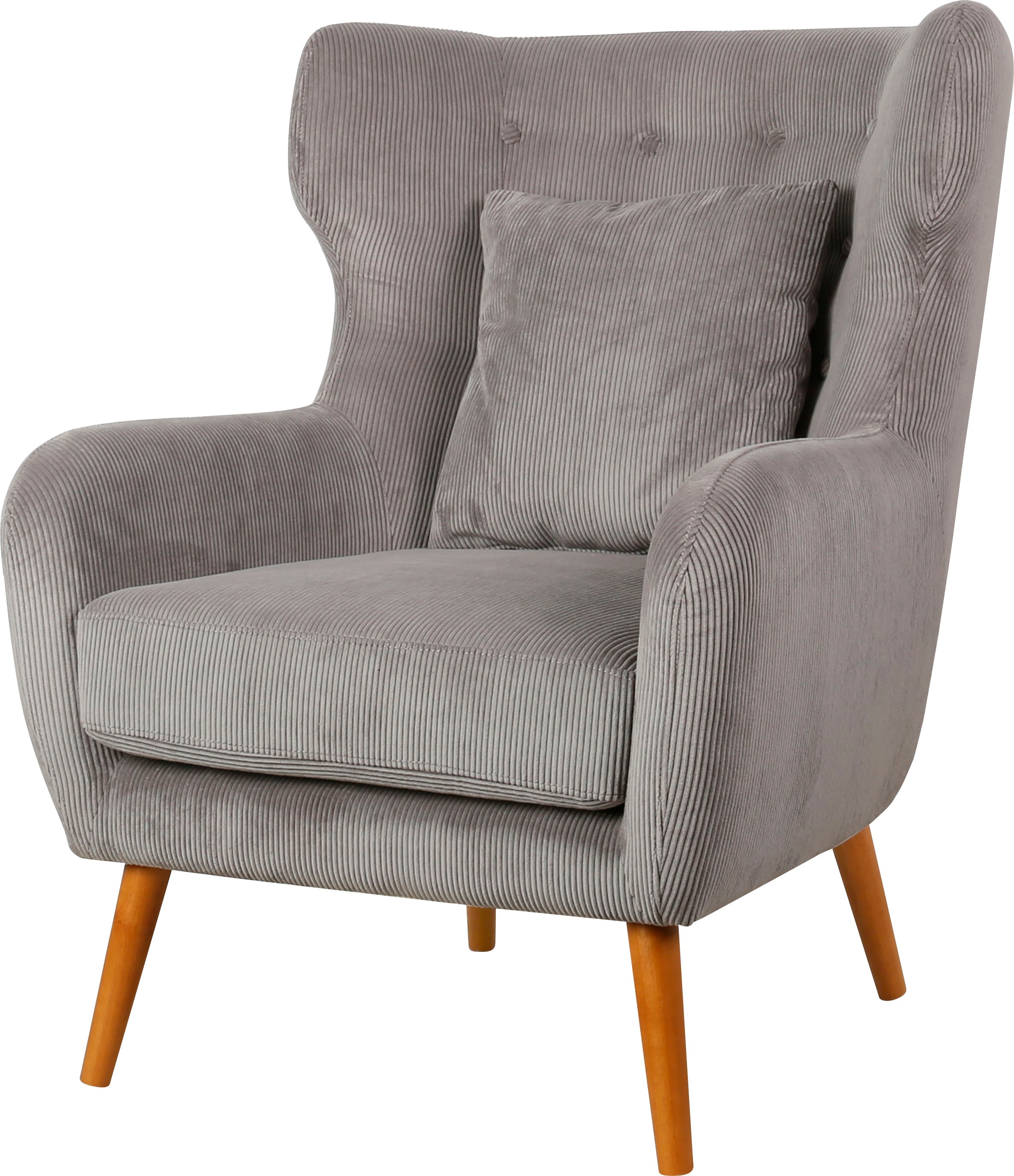 Home affaire Ohrensessel »Yamuna«, mit Sitzpolsterung, Gestell und Füsse aus Massivholz, Sitzhöhe 47 cm