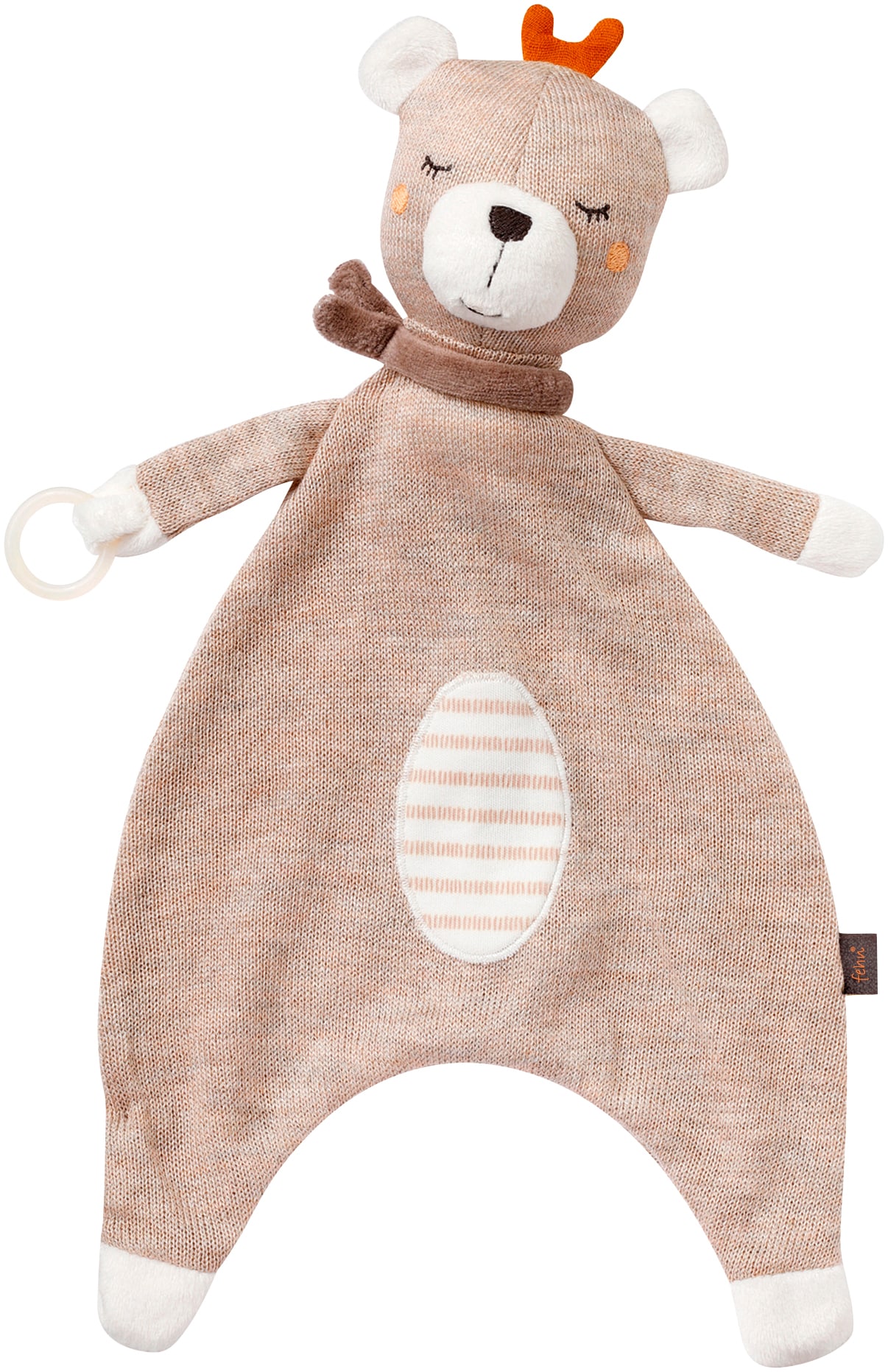 Fehn Kuscheltuch "Schmusetuch Teddy" mit Schnuller-Befestigung