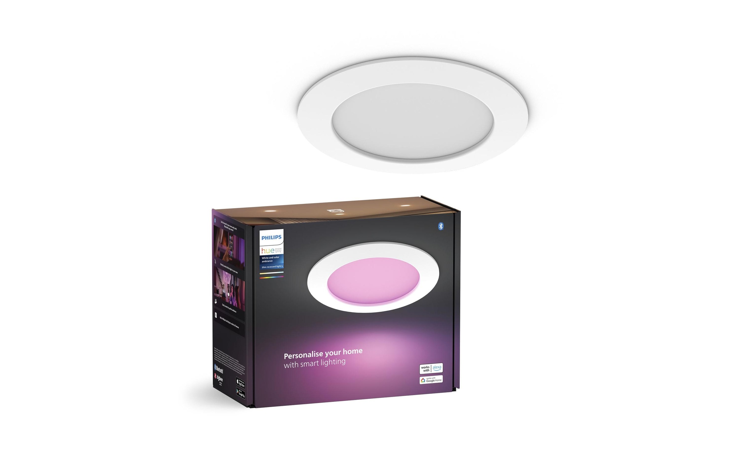 LED Deckenleuchte »White & Color Ambiance Slim Recessed 170 mm weiss«