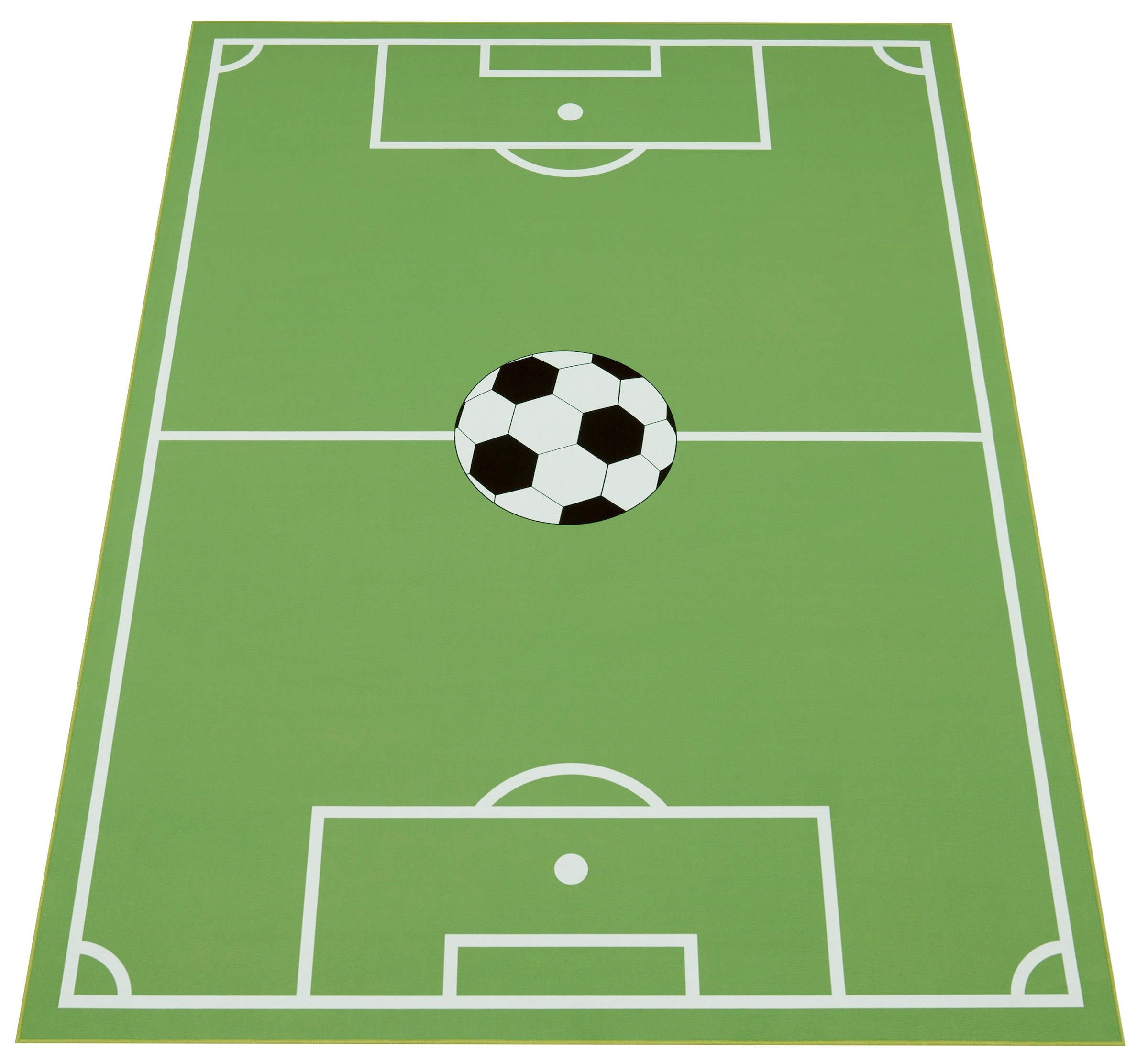 Paco Home Kinderteppich »Bino 568«, rechteckig, 4 mm Höhe, Kurzflor, Spiel-Teppich, Motiv Fussballfeld, Kinderzimmer
