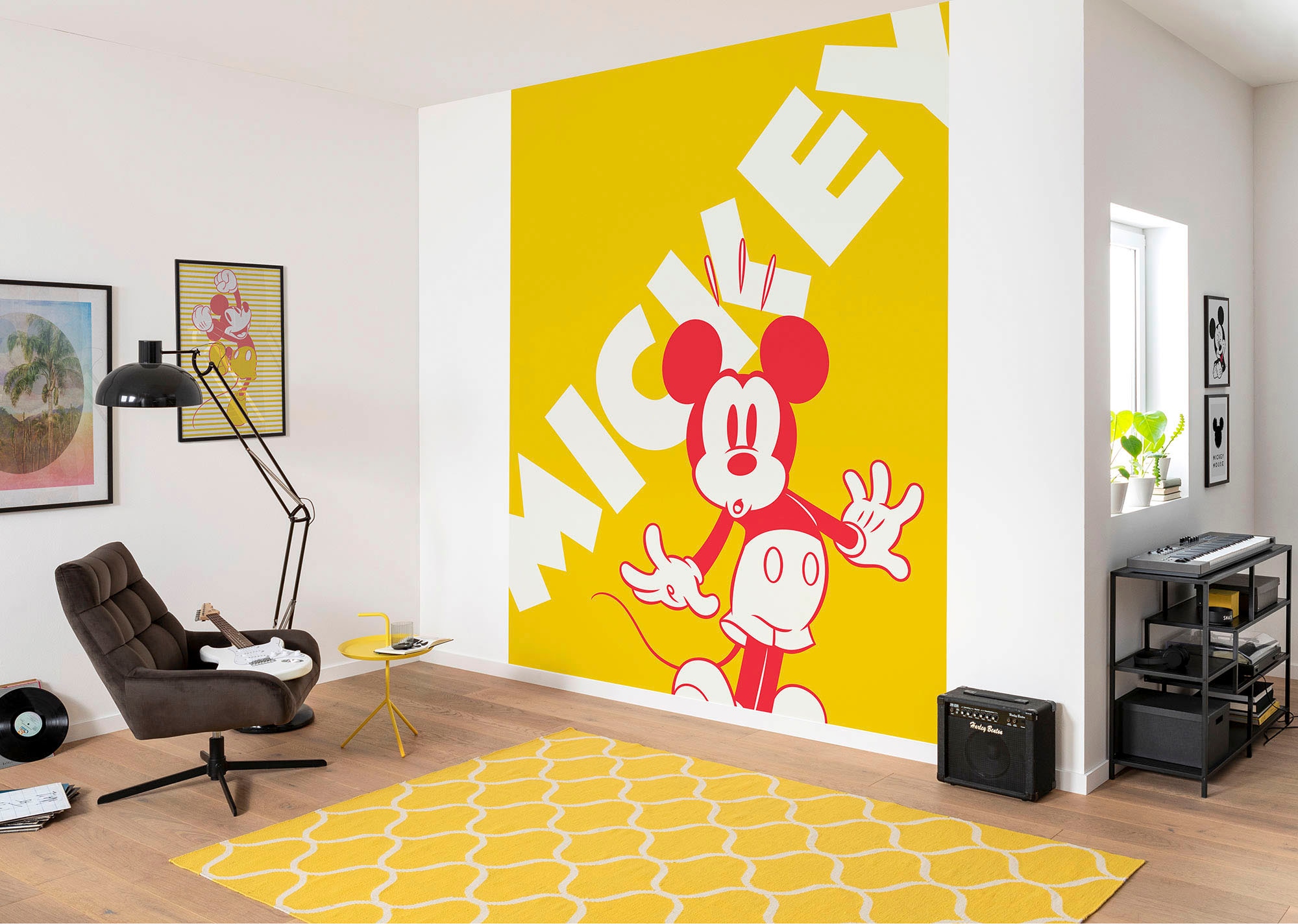 Komar Vliestapete »Digitaldruck Vlies - Mickey Contrast - Grösse 200 x 250 cm«, bedruckt, Kinderzimmer