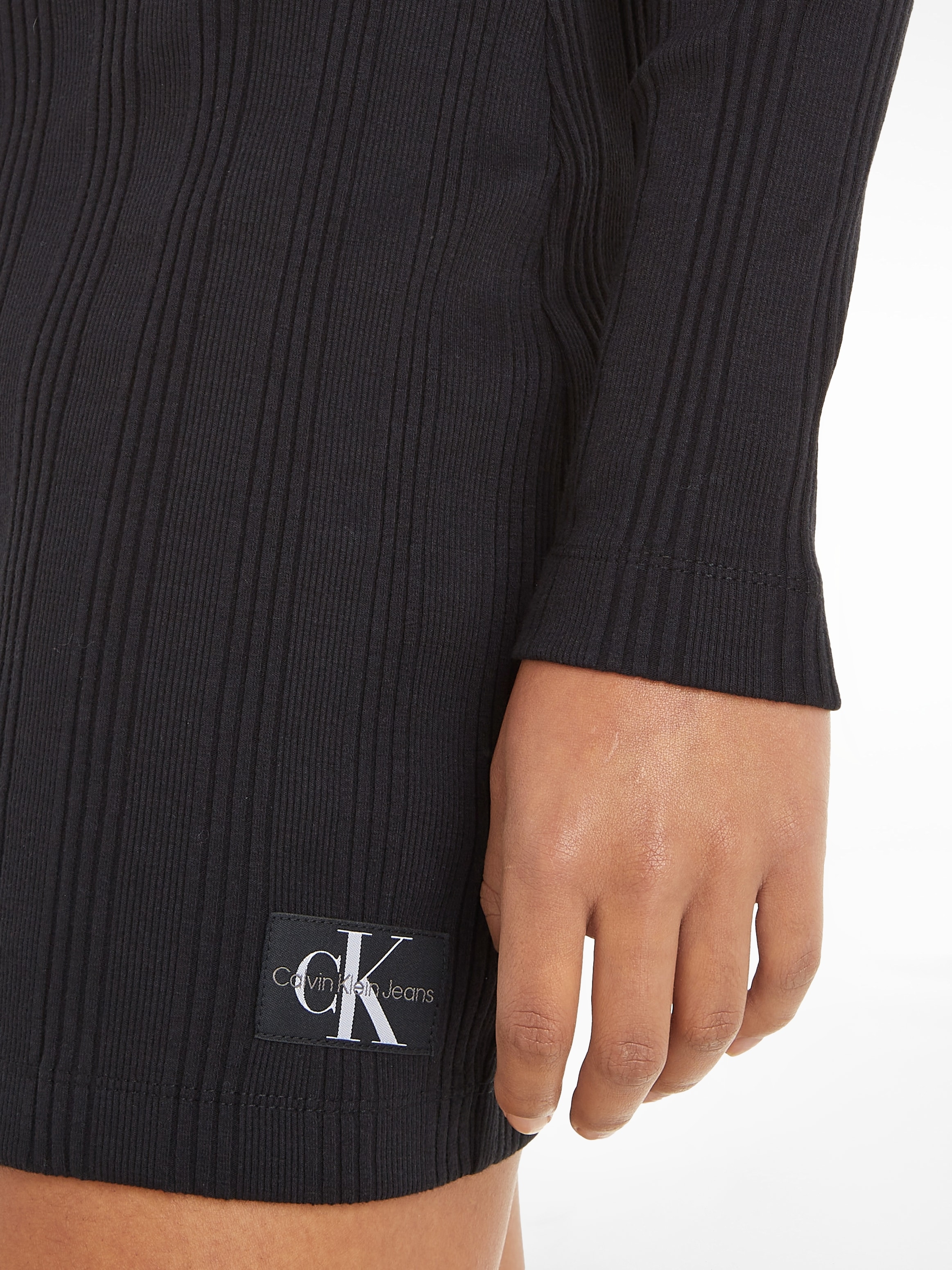 Calvin Klein SHIRT Jelmoli-Versand DRESS« | shoppen ELONGATED RIB Jeans online Shirtkleid »BADGE