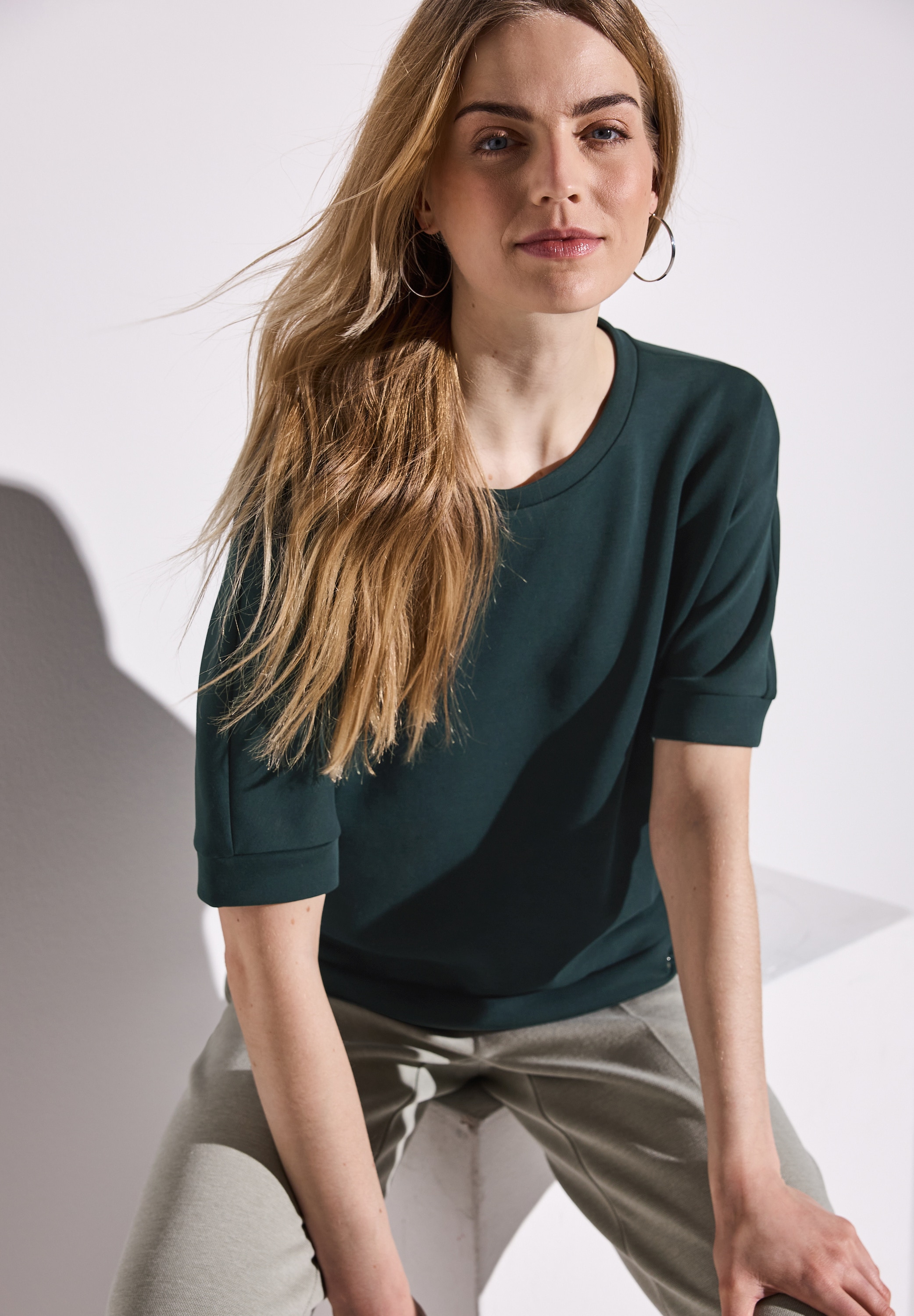 STREET ONE Sweatshirt, mit Tunnelzug am Saum