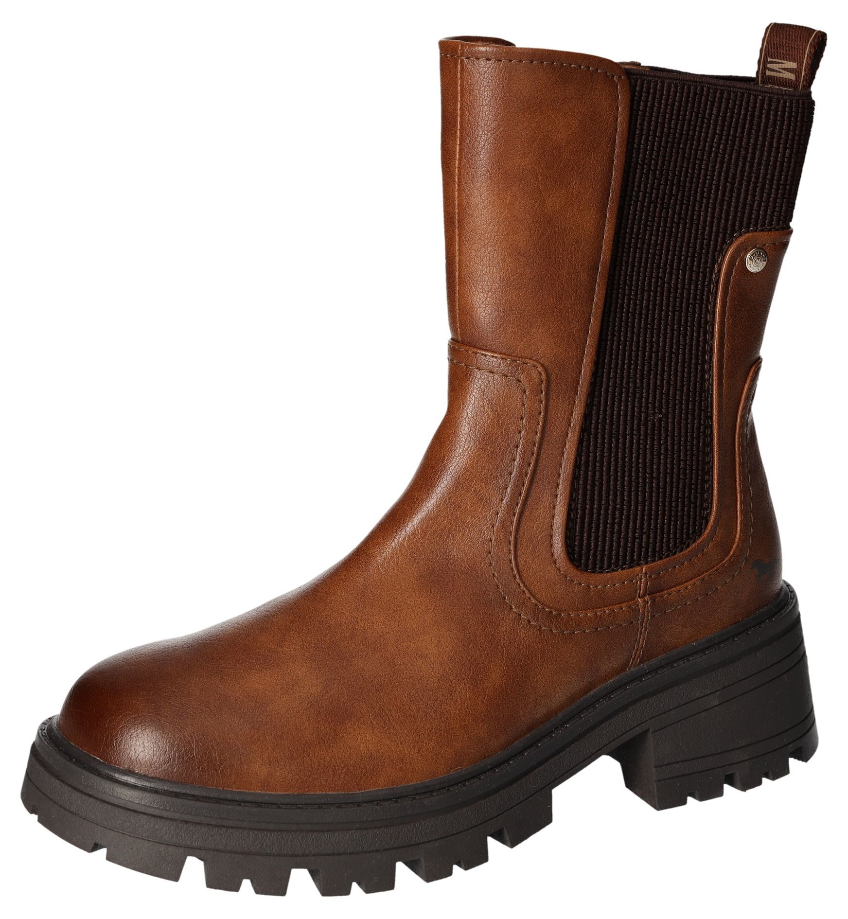 Mustang Shoes Chelseaboots, Schlupfstiefel, Herbstschuh mit komfortablem Stretcheinsatz