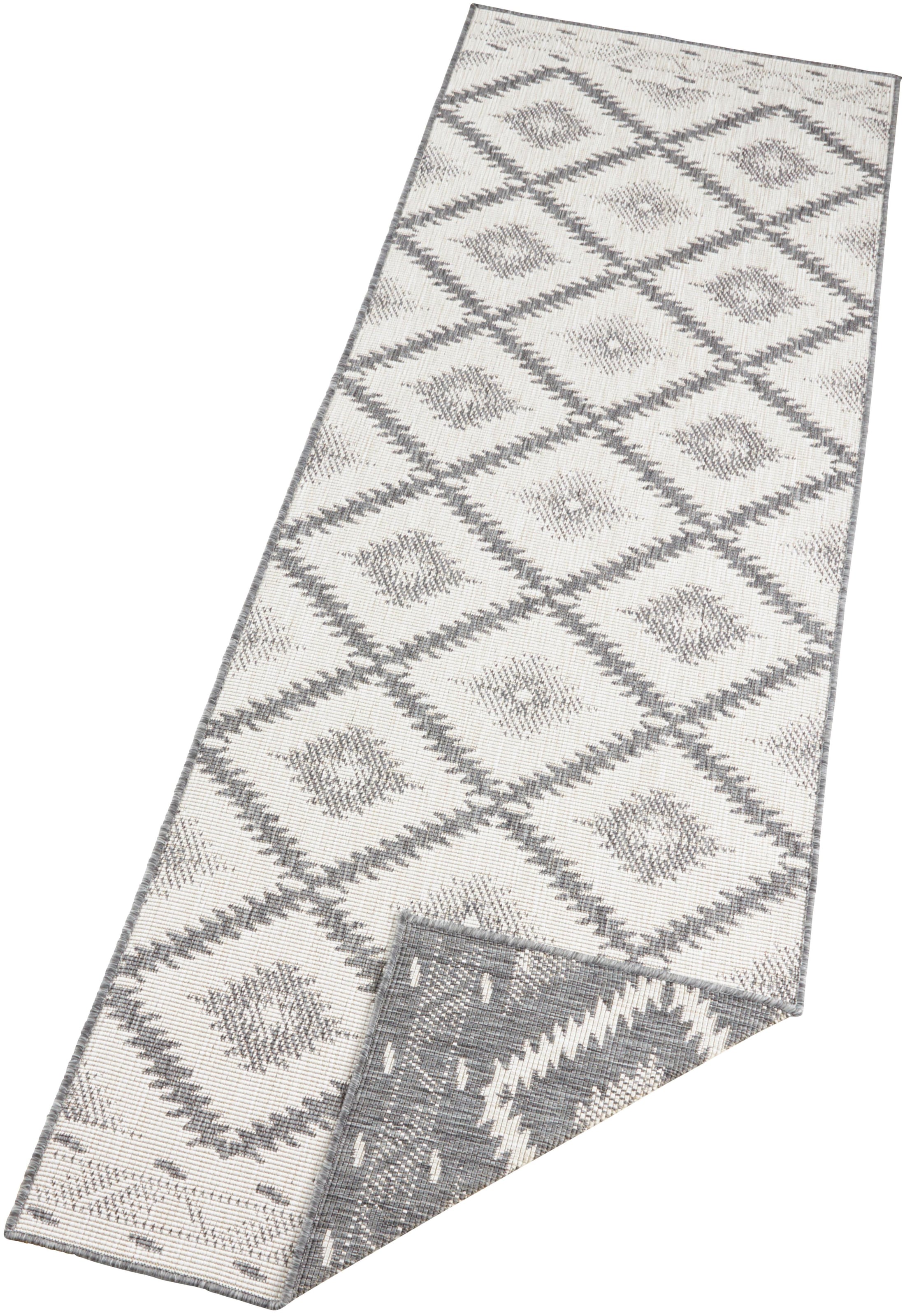 NORTHRUGS Teppich »Malibu Wendeteppich«, rechteckig, 5 mm Höhe, In-& Outdoor, Wetterfest, Balkon, Läufer, Wohnzimmer, Wasserfest
