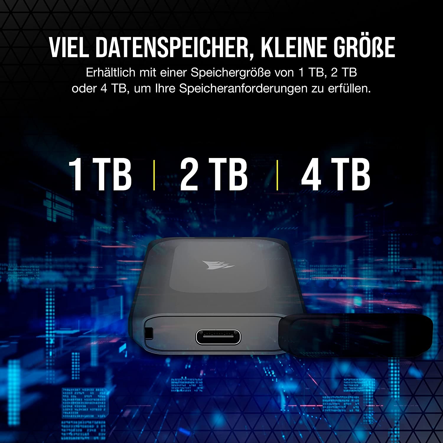 Corsair externe SSD »EX100U Portable USB Storage«, Anschluss USB-C
