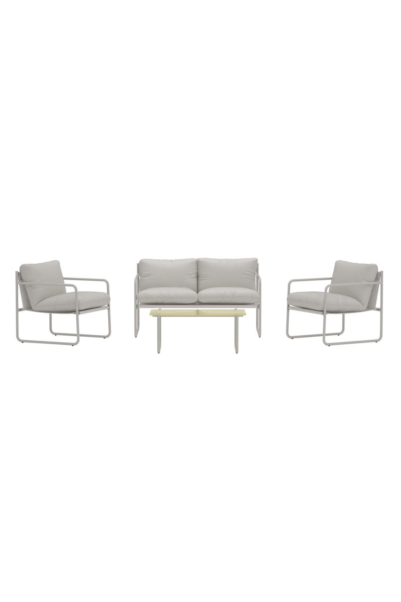 Venture Home Gartenlounge-Set "Thassos, großzügiges Outdoor-Set für hohen Sitzkomfort" 4 tlg. Loungemöbel mit Stoffbezug, angenehm, weich