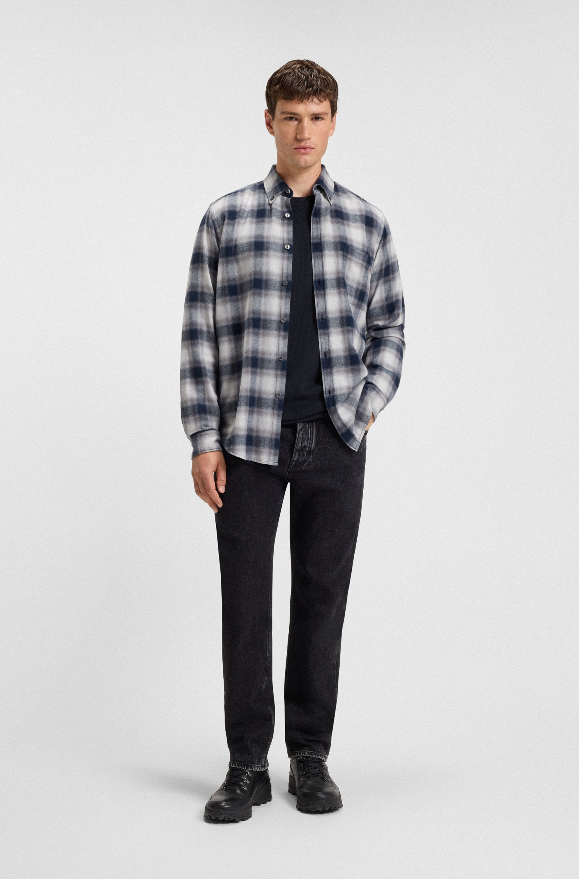 BOSS ORANGE Langarmshirt »Tempesto«, mit BOSS-Stickerei