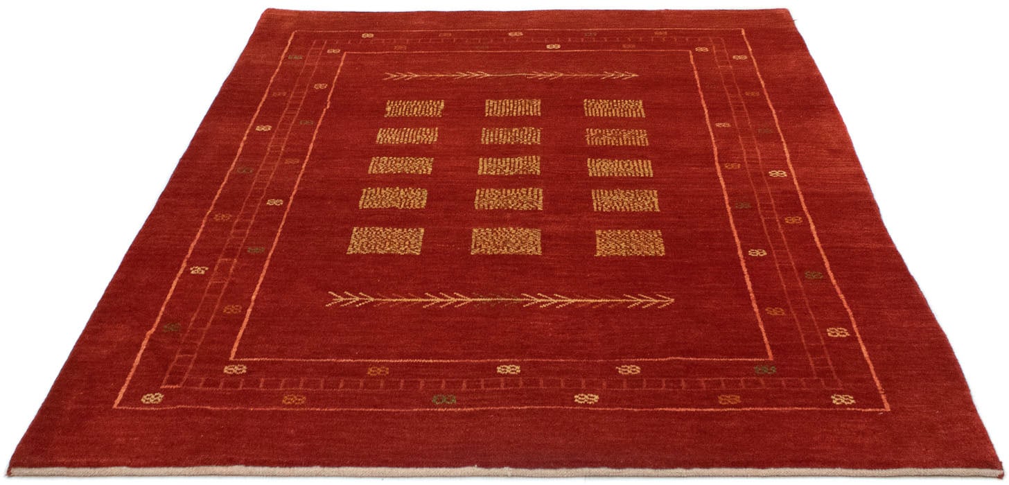 Jelmoli-Versand online morgenland handgeknüpft Teppich »Gabbeh | bestellen rot«, Wollteppich rechteckig, handgeknüpft