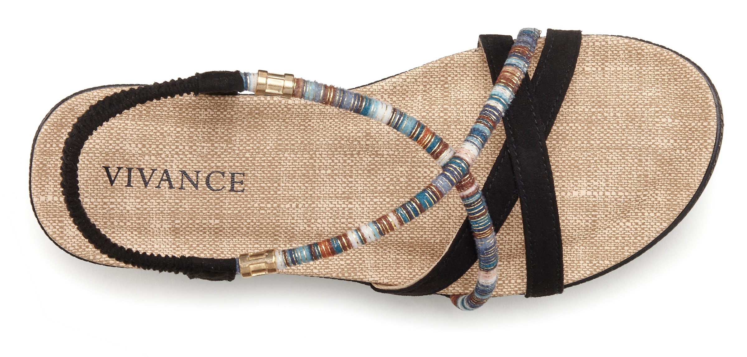 Vivance Sandale »Sommerschuh«, mit dezenten Schmuckelementen, Sandalette, Sommerschuh VEGAN