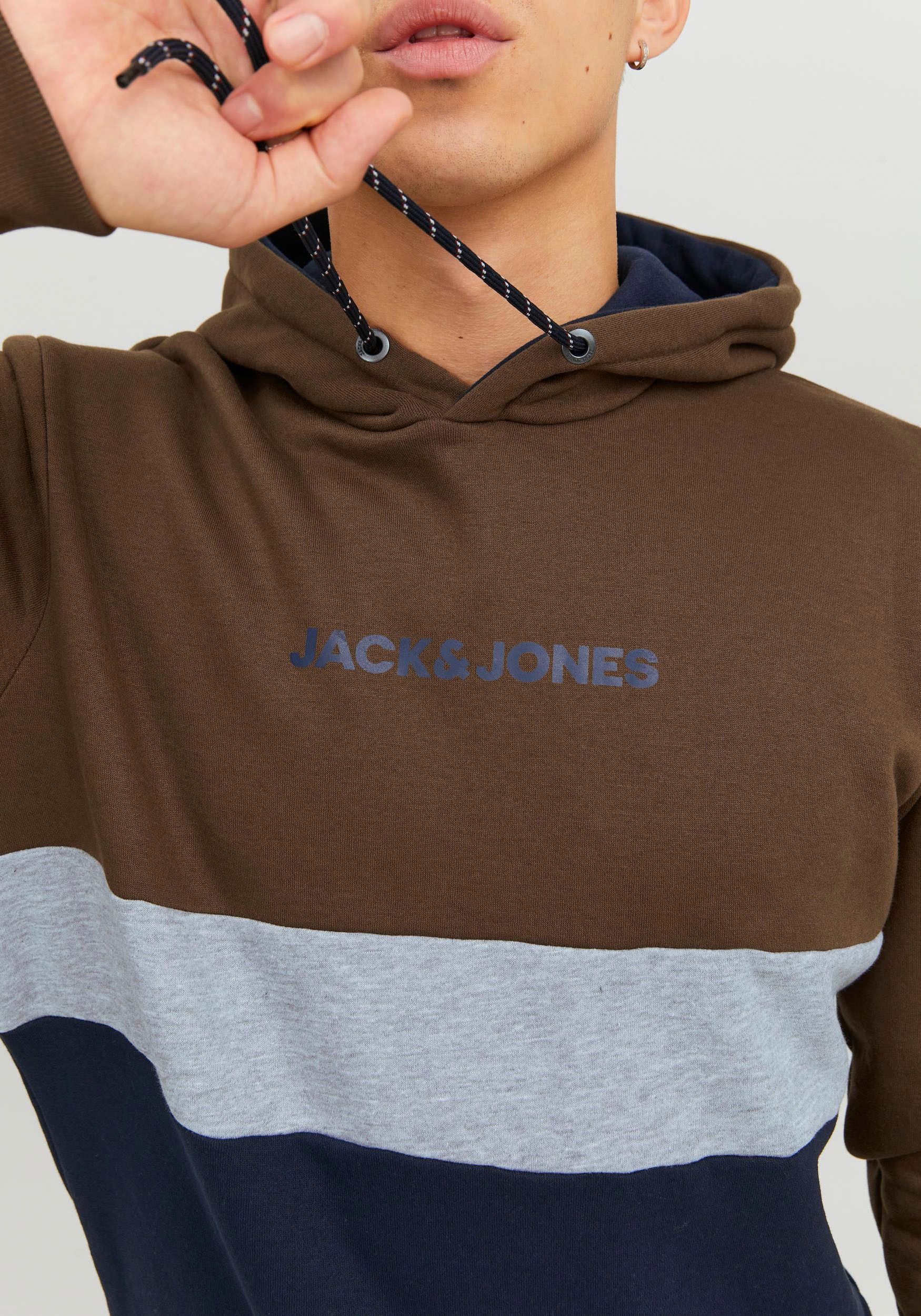 Jack & Jones Kapuzensweatshirt »JJEREID BLOCKING SWEAT HOOD NOOS«