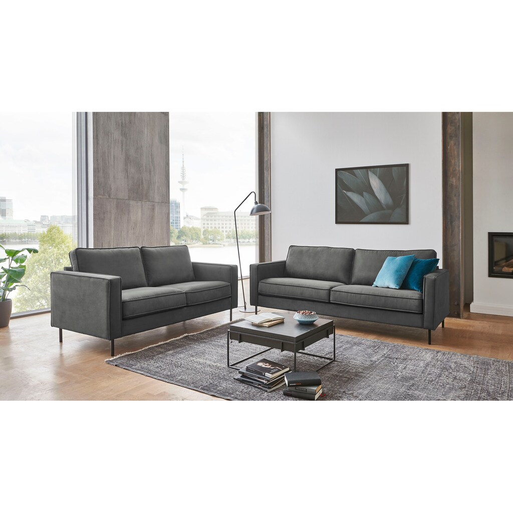 ATLANTIC home collection 2-Sitzer »Weston«, im skandinavischem Stil, mit Wellenunterfederung