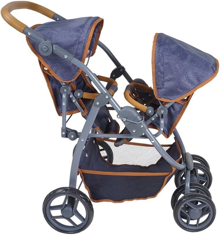 Knorrtoys® Puppen-Zwillingsbuggy »Milo - Dark Blue«