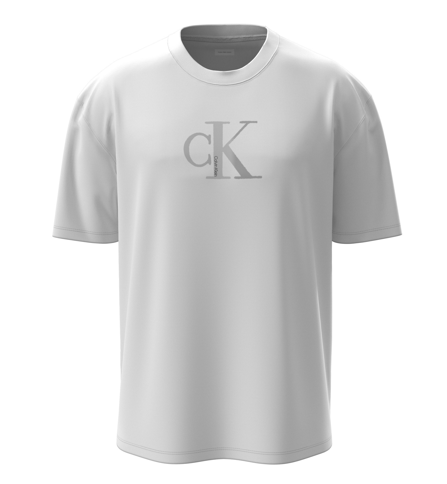 Calvin Klein Jeans T-Shirt »SS CNTR MNGRM E CLSS« Mit Rundhalsausschnitt