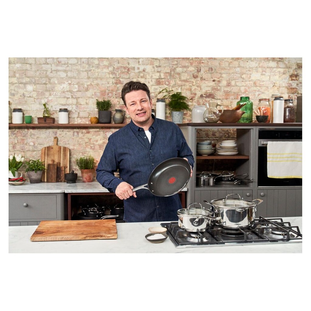 Tefal Bratpfanne »Jamie Oliver Cooks Direct On 20 cm«, Edelstahl
