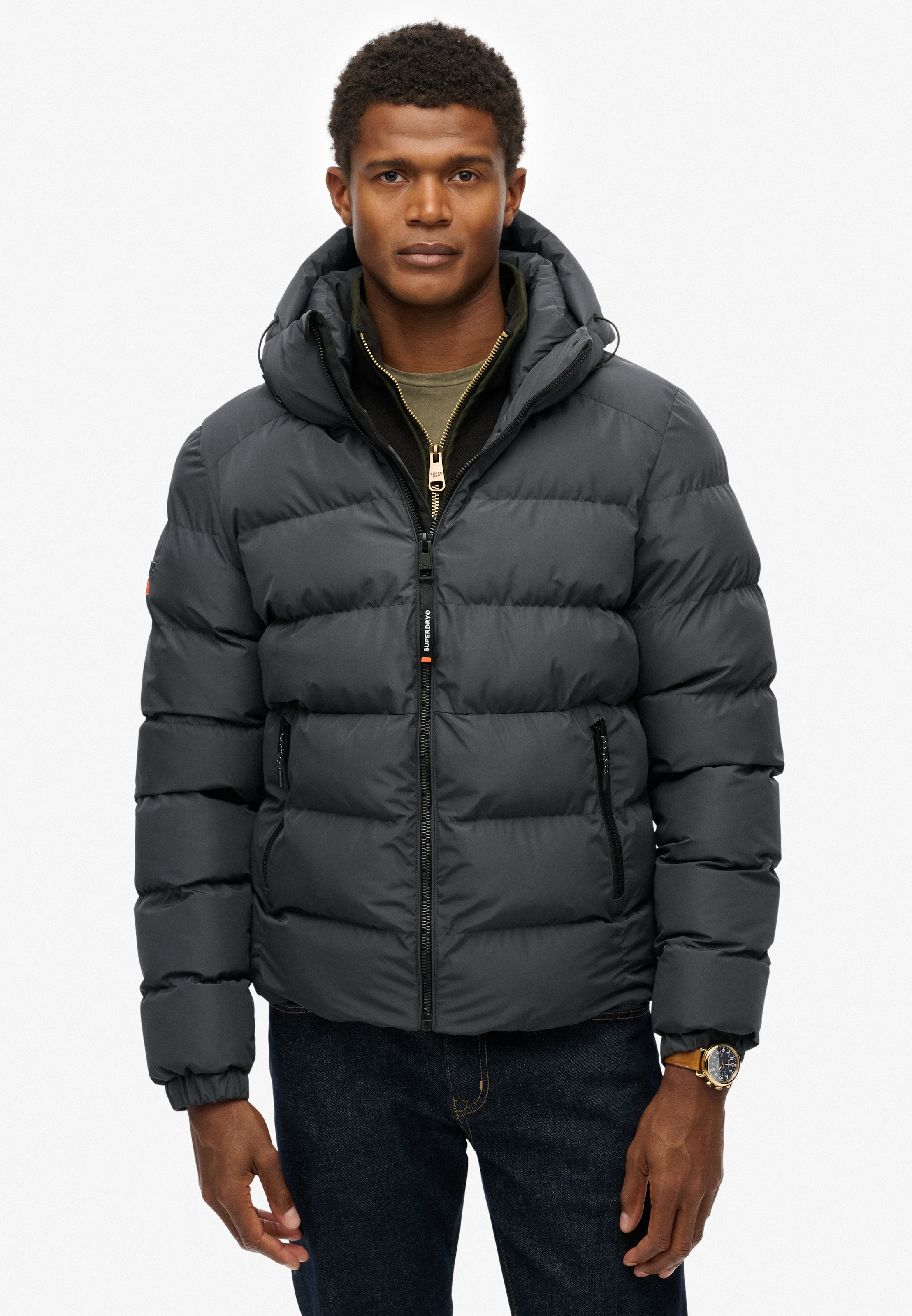 Superdry Steppjacke »HOODED SPORTS PUFFER JACKET« mit Kapuze