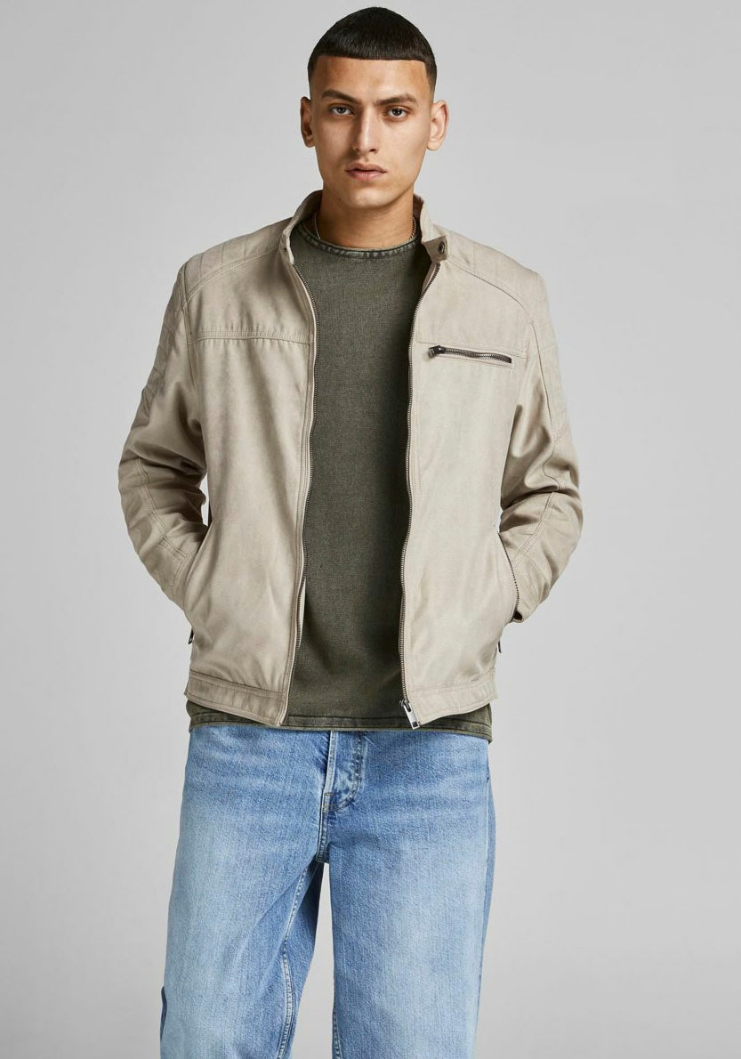 Jack & Jones Bikerjacke »ROCKY JACKET«, ohne Kapuze