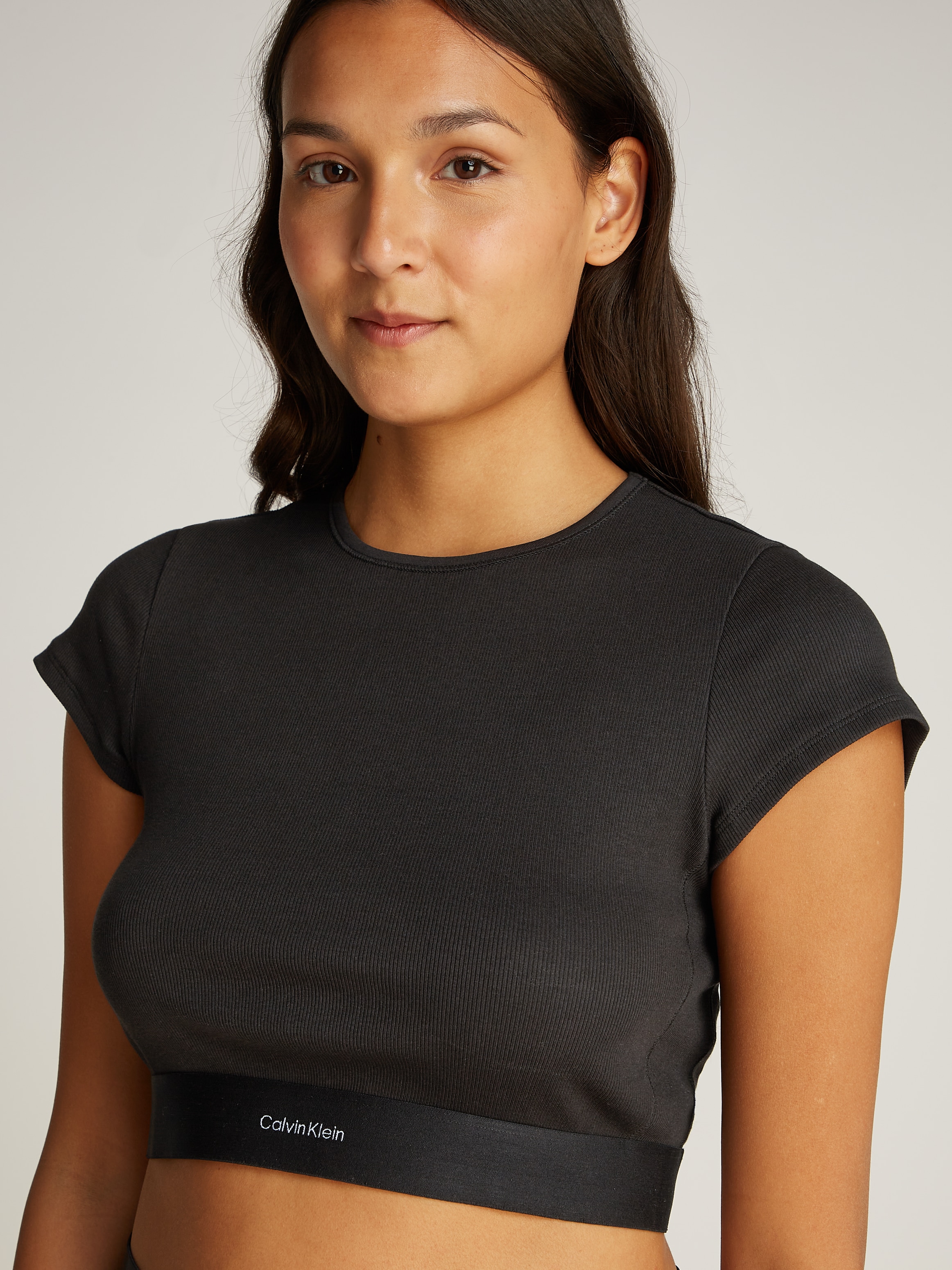 Calvin Klein Underwear T-Shirt »RIB CROP TEE«, mit extra kurzem Schnitt