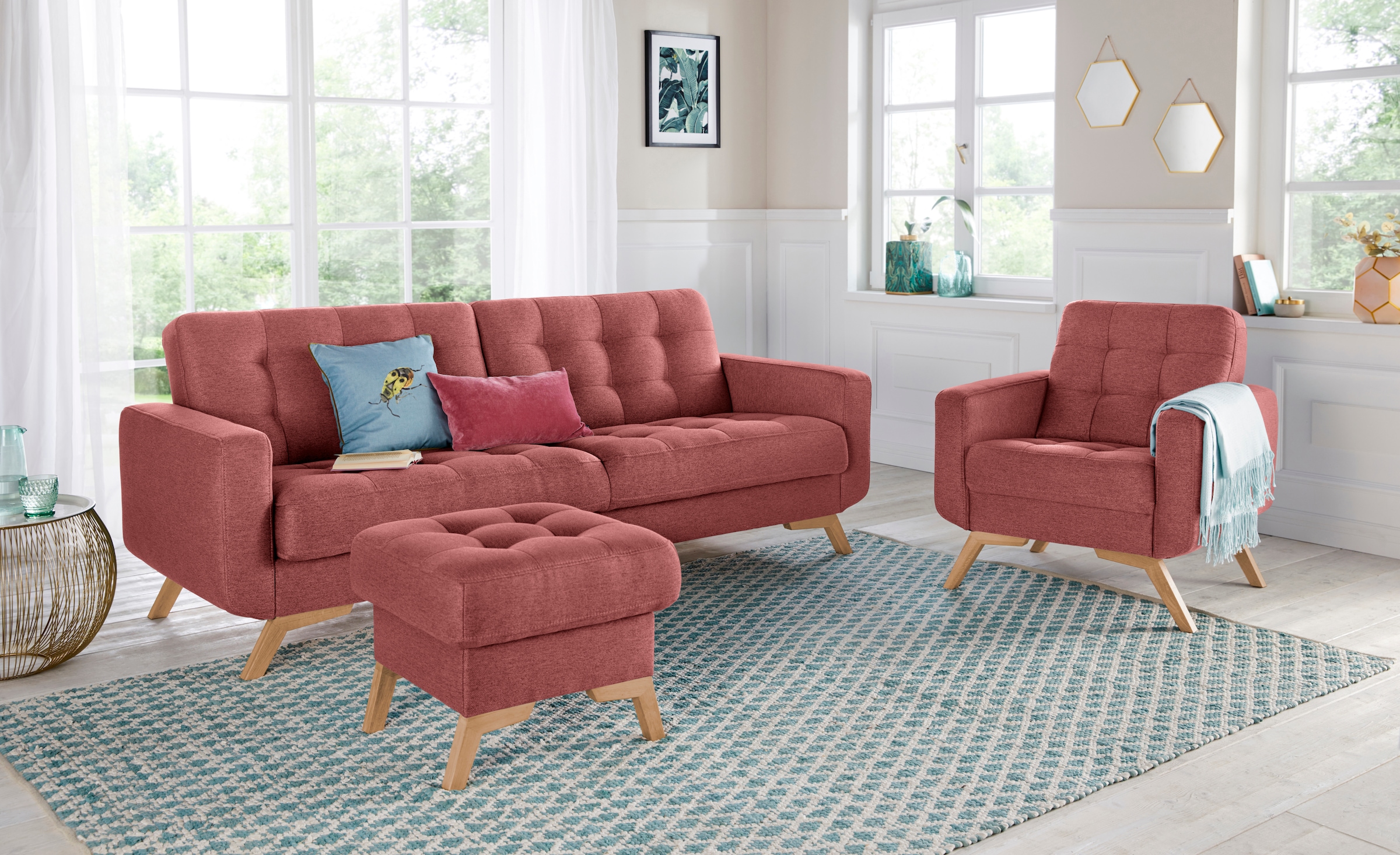 exxpo - sofa fashion Hocker »Fiord kompakt und bequem, tolle Verarbeitungsdetails«