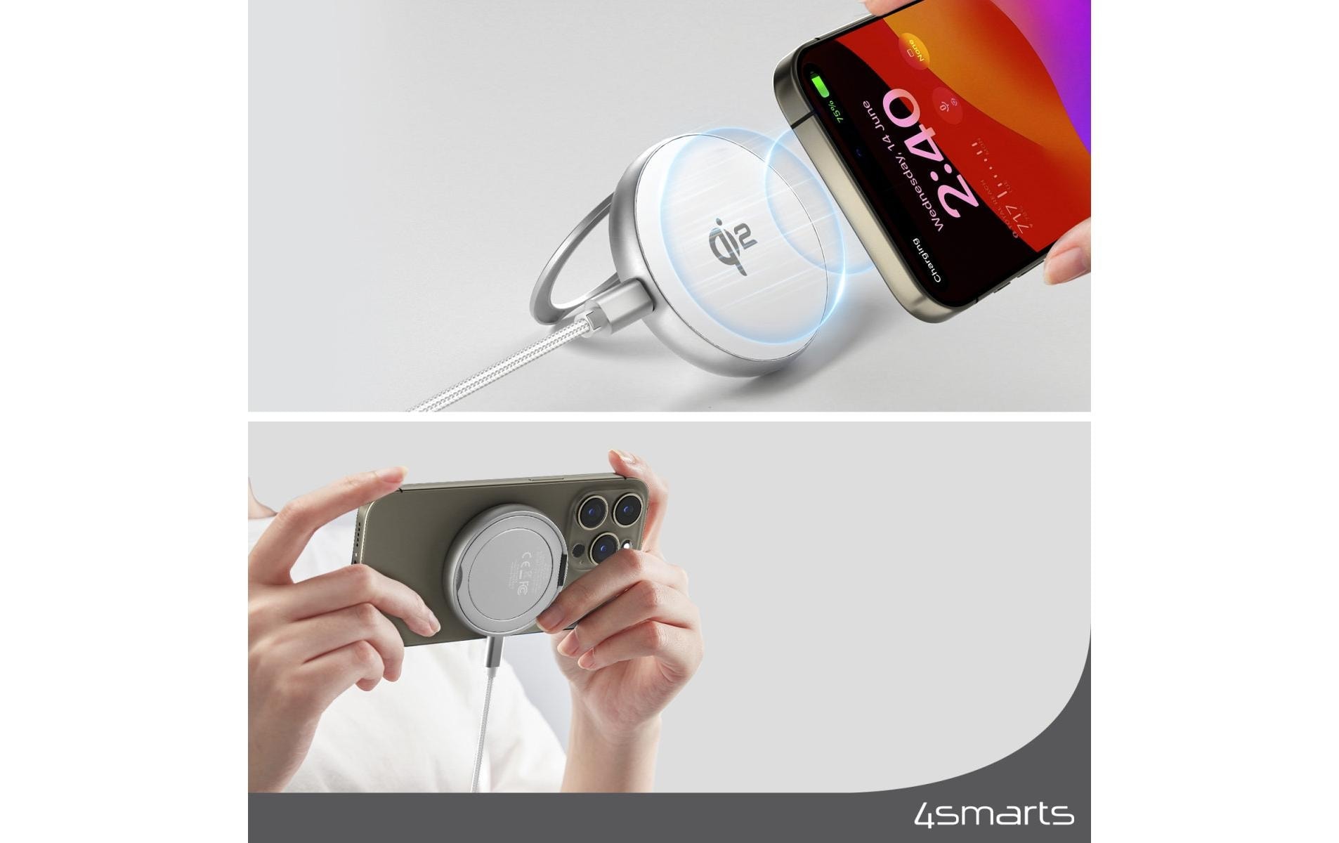 4smarts Wireless Charger »Kickstand Qi2«