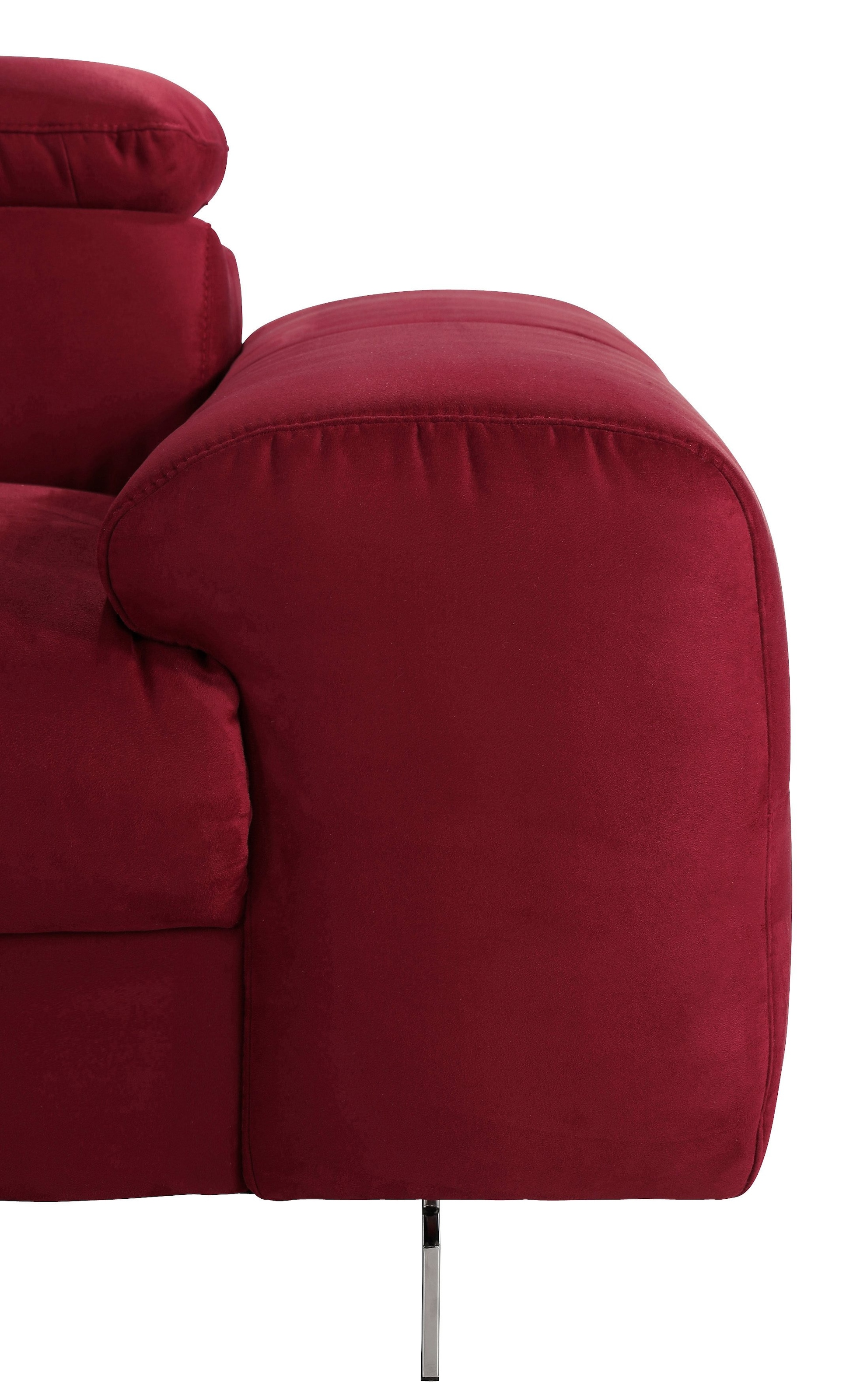 COTTA 3-Sitzer »Chef«, Big-Sofa mit Kopfteilverstellung, edle Metallkufen