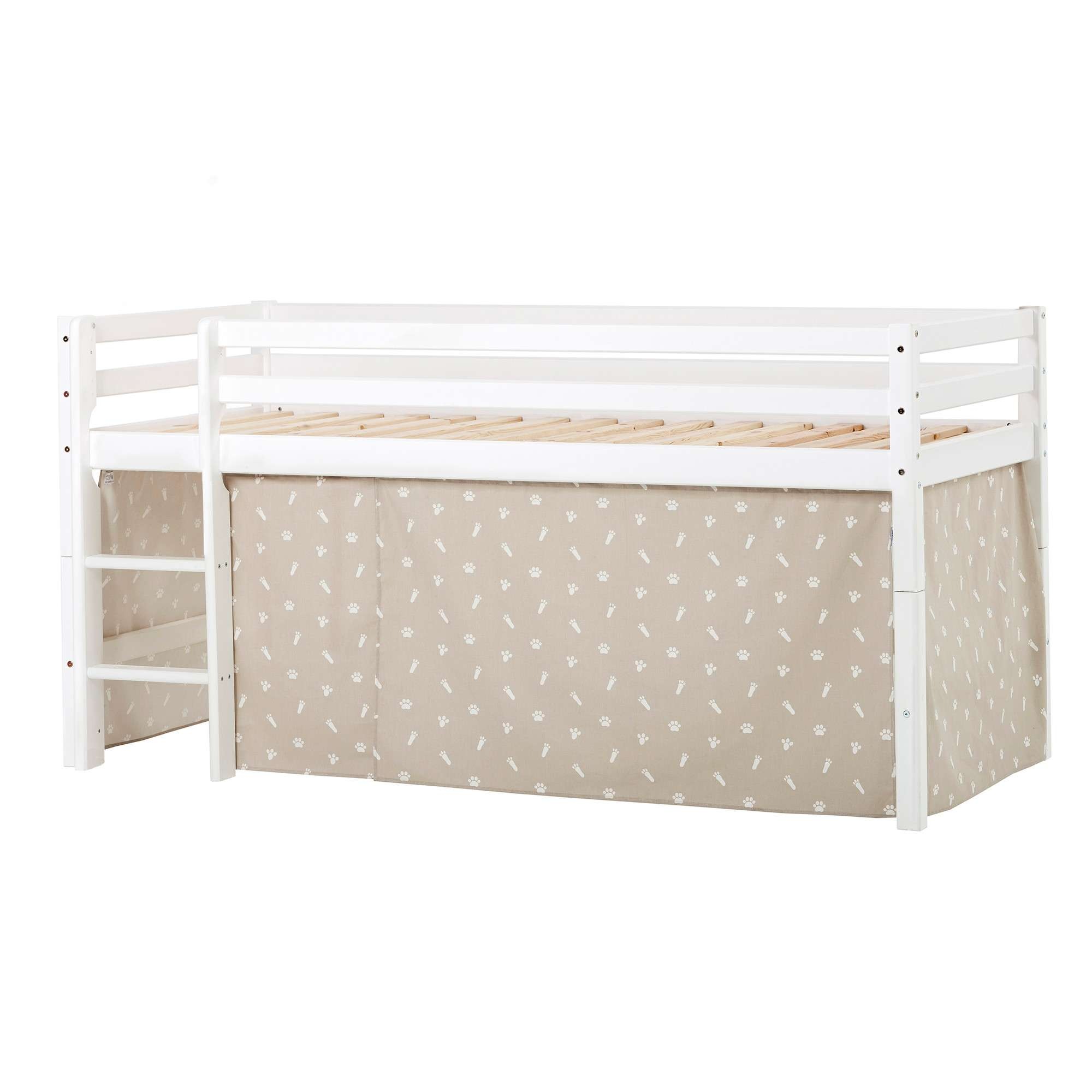 Hoppekids Hochbett »ECO Dream, Kinderbett, Spielbett, Halbhohes Bett aus Massivholz« inkl. Vorhang-Set Creator, Bettgrösse & Matratze wählbar