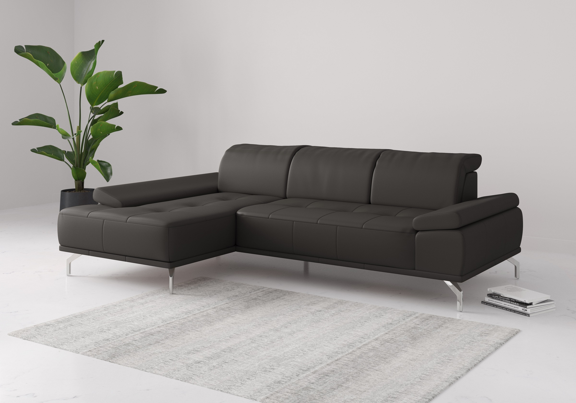 GOODproduct Ecksofa "Caluna" Inkl.Sitztiefenverstellung, wahlweise mit Kopf- und Armteilverstellung