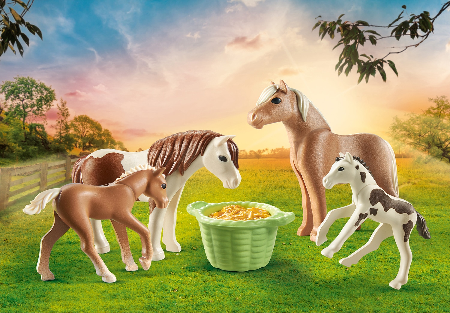 Playmobil® Konstruktions-Spielset »2 Island Ponys mit Fohlen (71000), Country«, (5 St.), Made in Europe