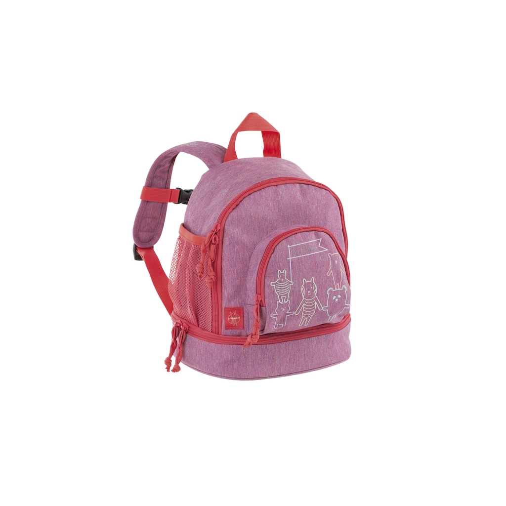 LÄSSIG Kinderrucksack »4Kids Mini Backpack, About Friends Mélange Pink«, Reflektoren