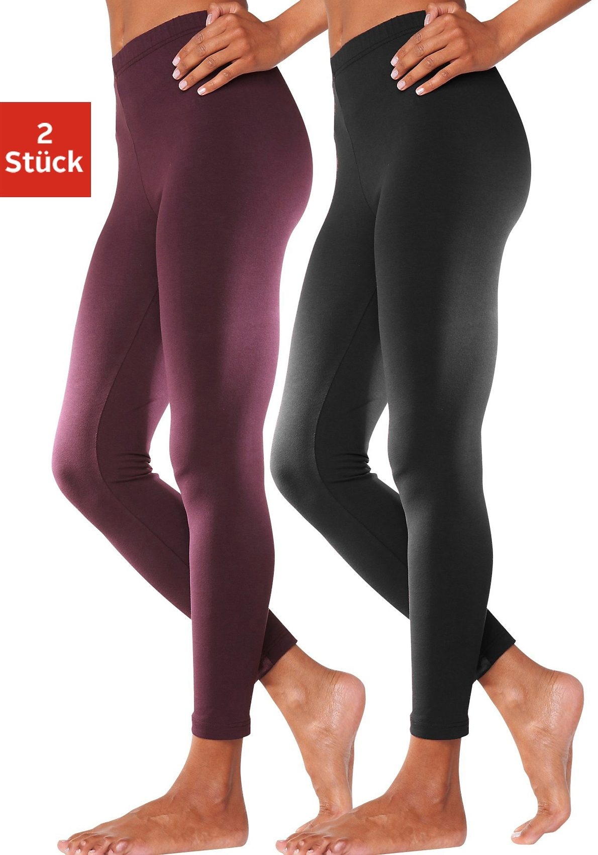 Vivance active online mit (2er-Pack), Jelmoli-Versand Leggings, bei Gummibund, Schweiz Loungewear bestellen