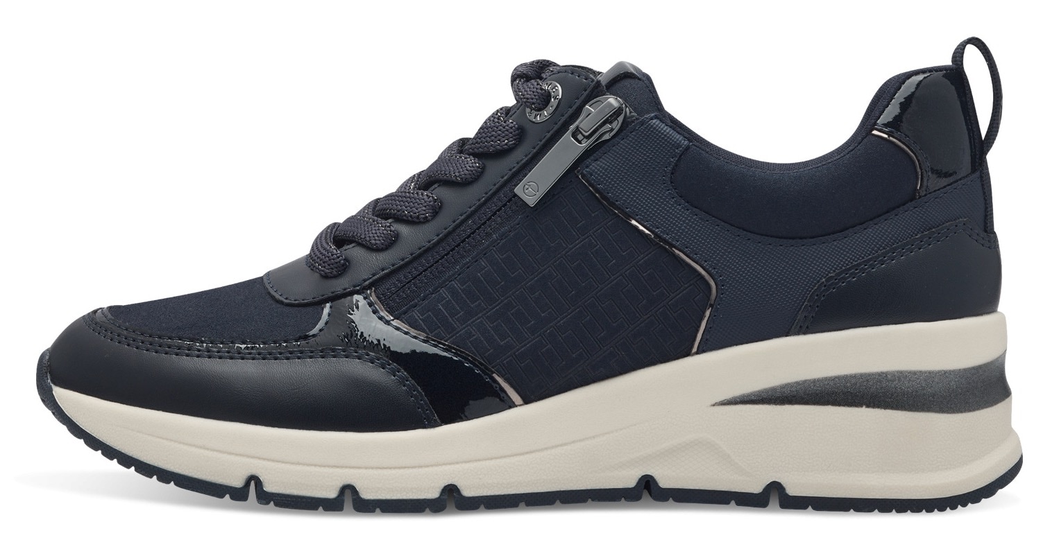 Tamaris Keilsneaker, Freizeitschuh, Halbschuh, Schnürschuh mit Aussenreissverschluss