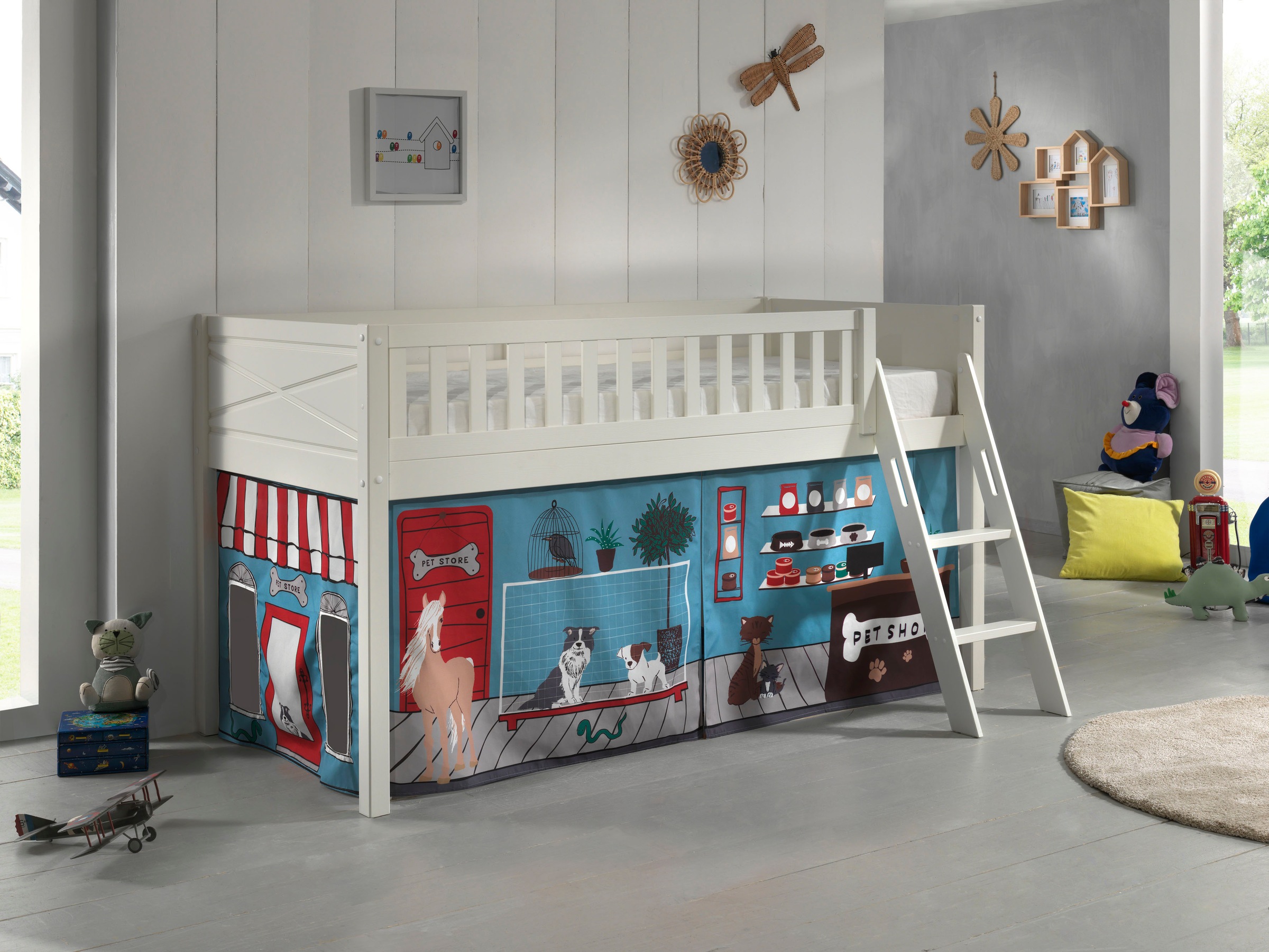 Scott Lit Mezzanine et Rideau Pet Shop